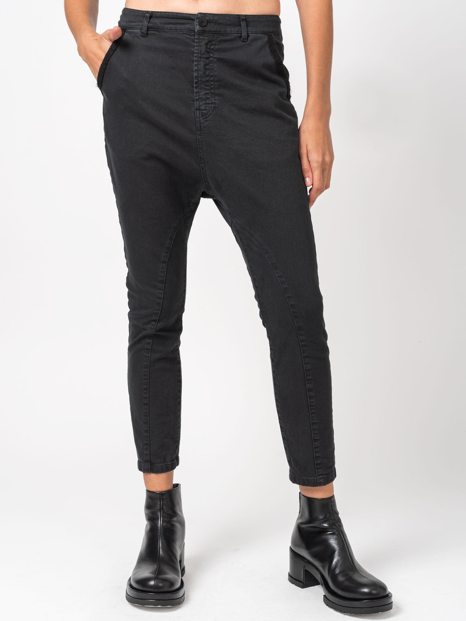 Skinny Old Black Pants - INN7