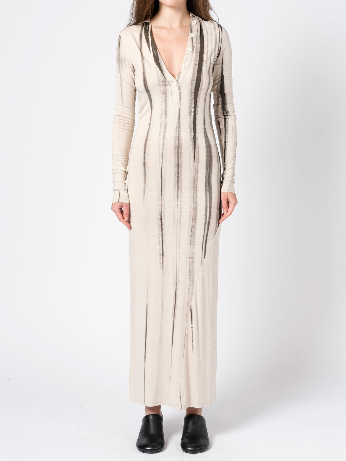 Long-Sleeve Tie-Dye Maxi Dress - INN7