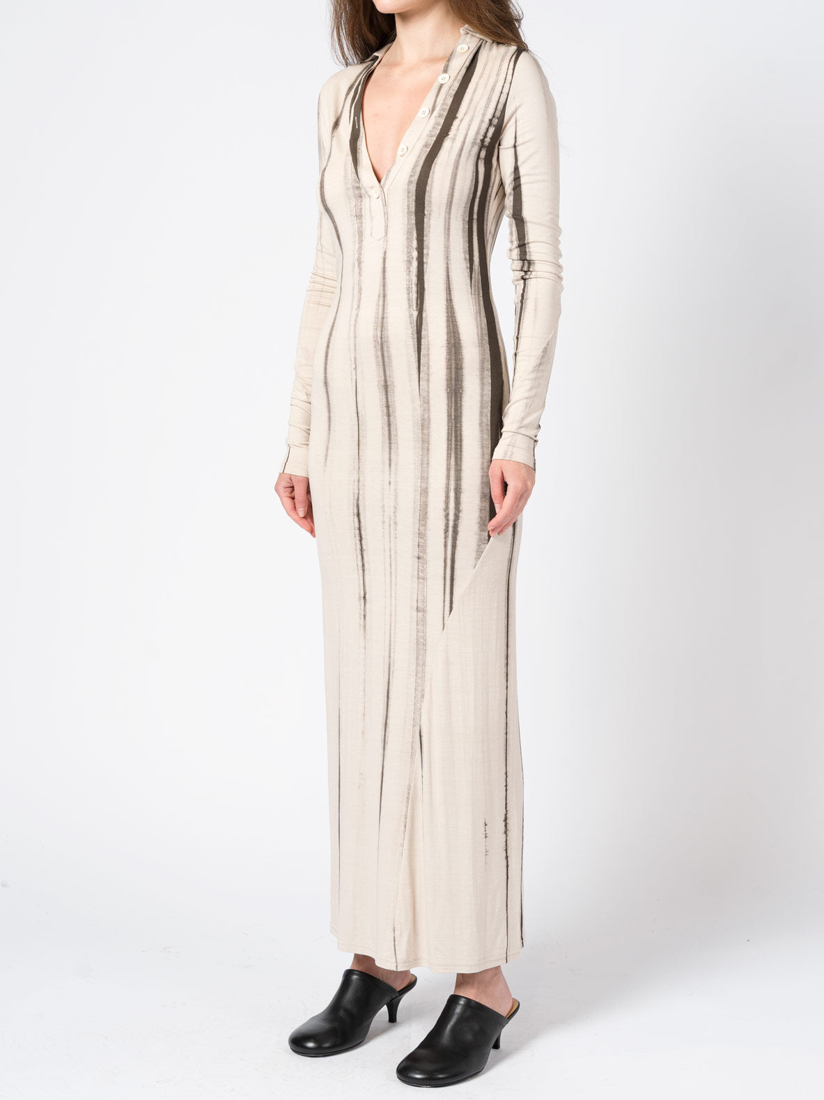 Long-Sleeve Tie-Dye Maxi Dress - INN7
