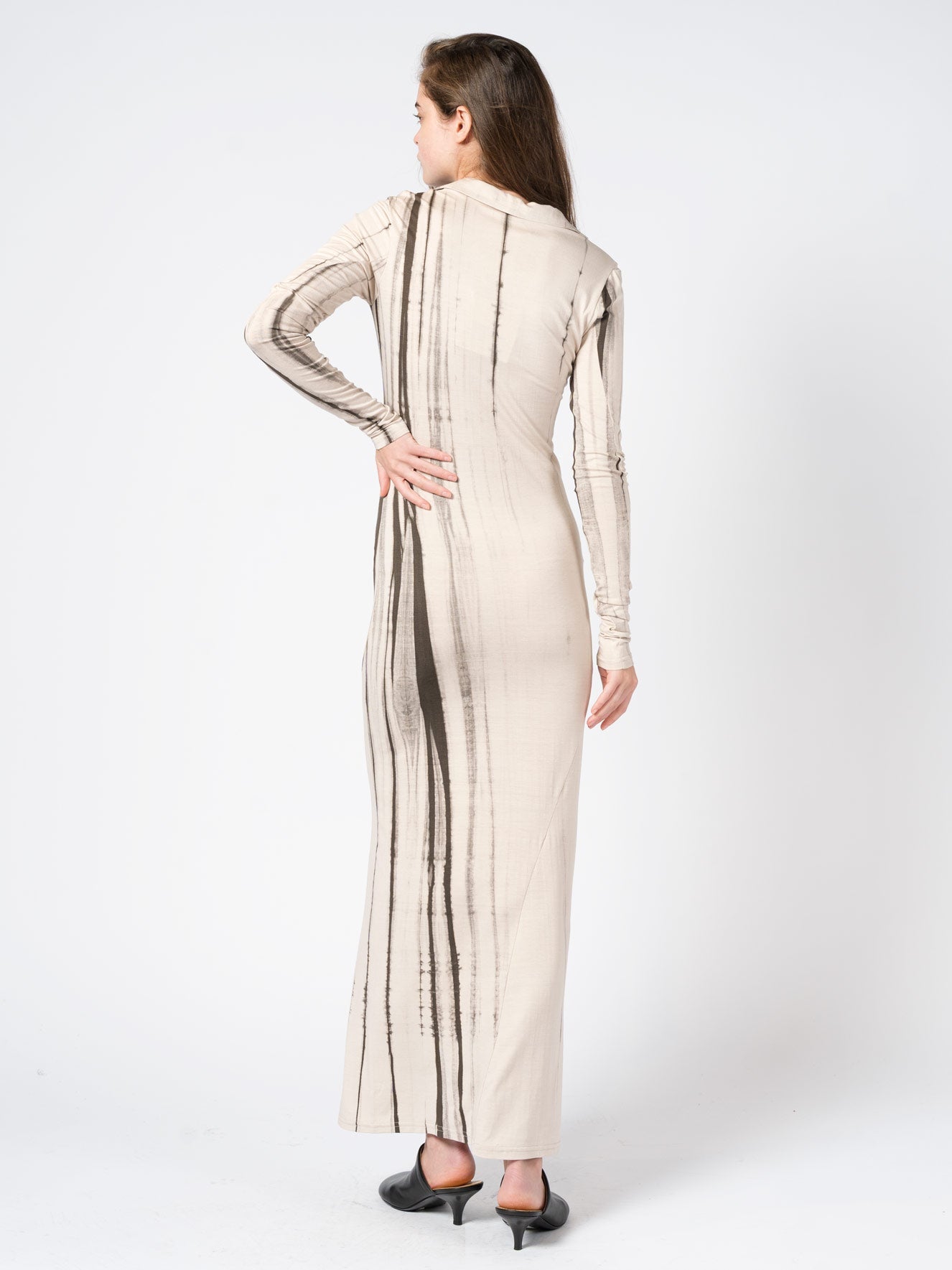 Long-Sleeve Tie-Dye Maxi Dress - INN7