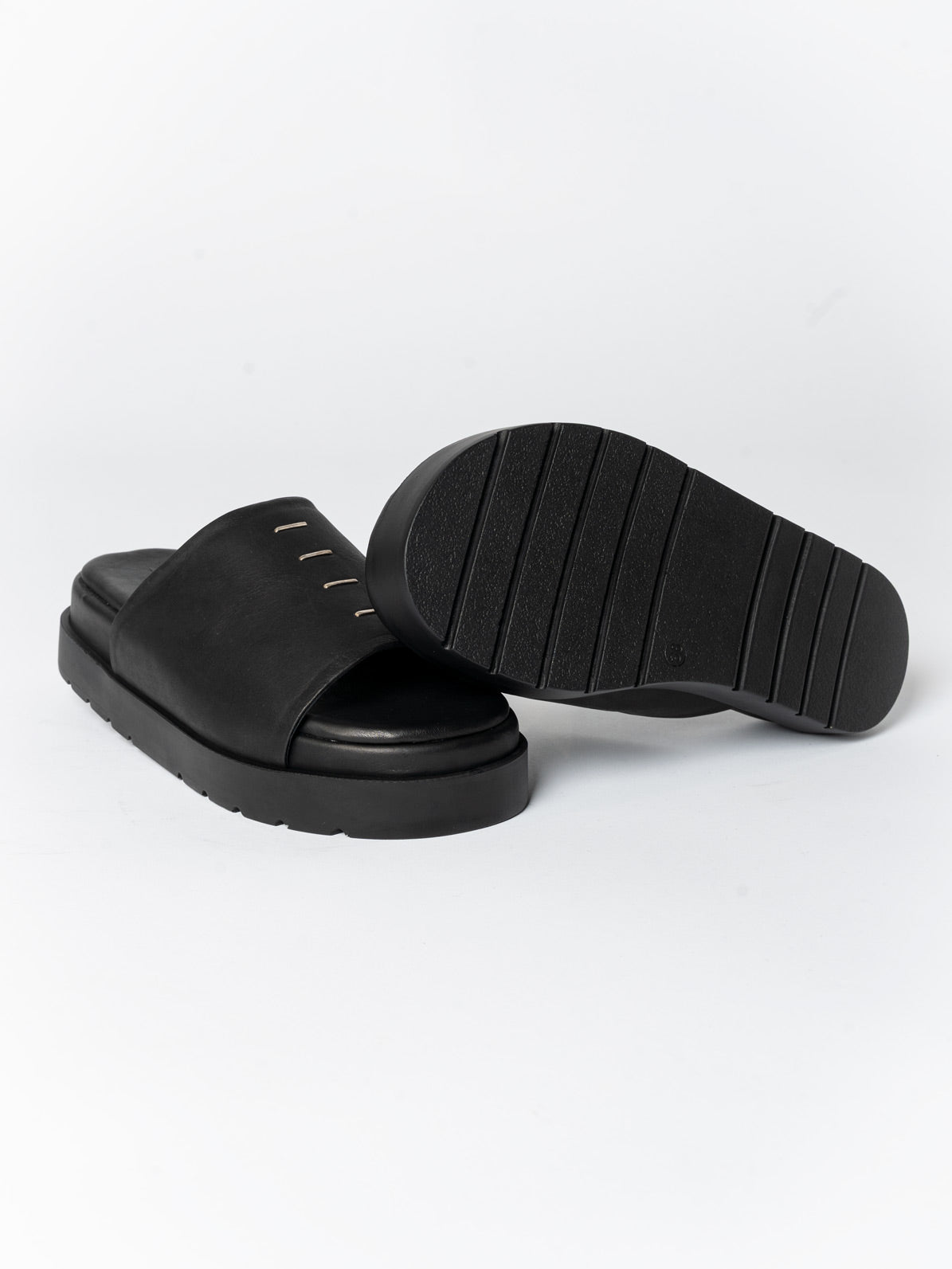 Leather Slide Sandals