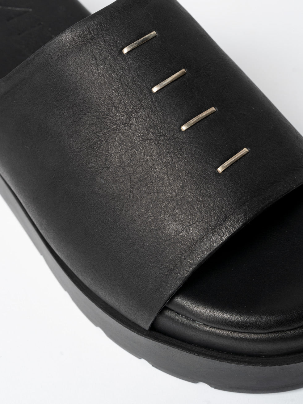 Leather Slide Sandals