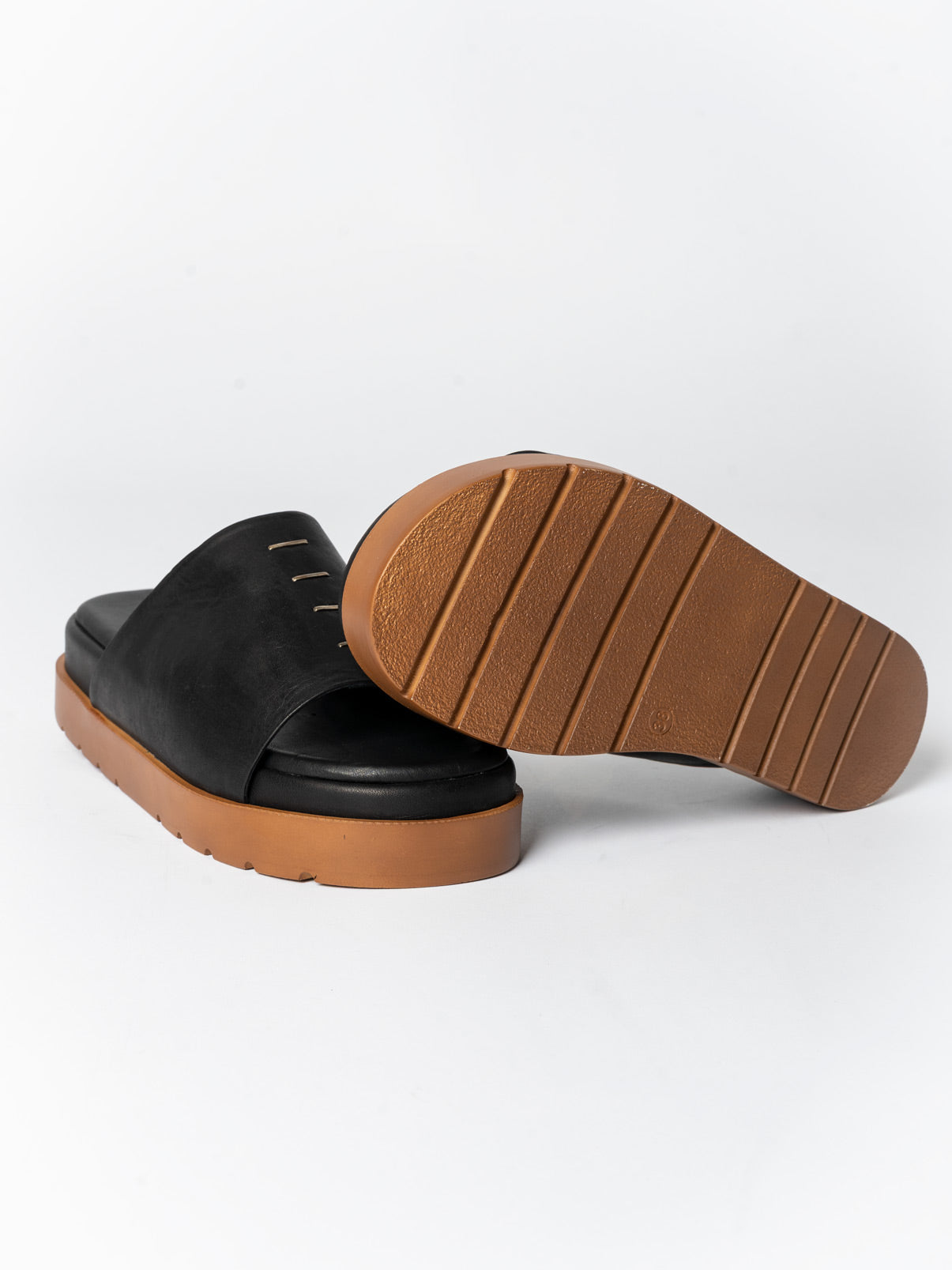 Leather Slide Sandals