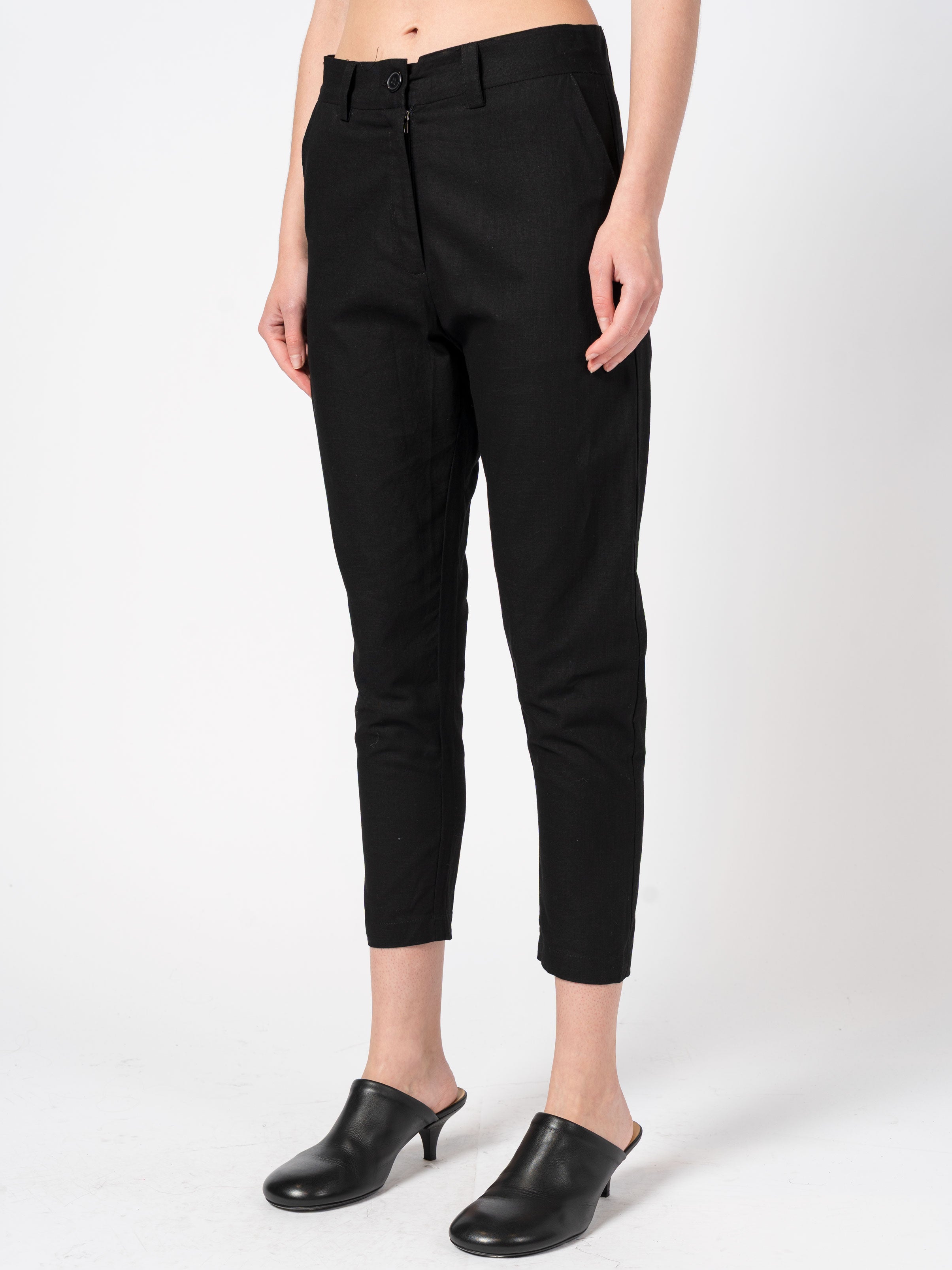 Linen Cropped Pants
