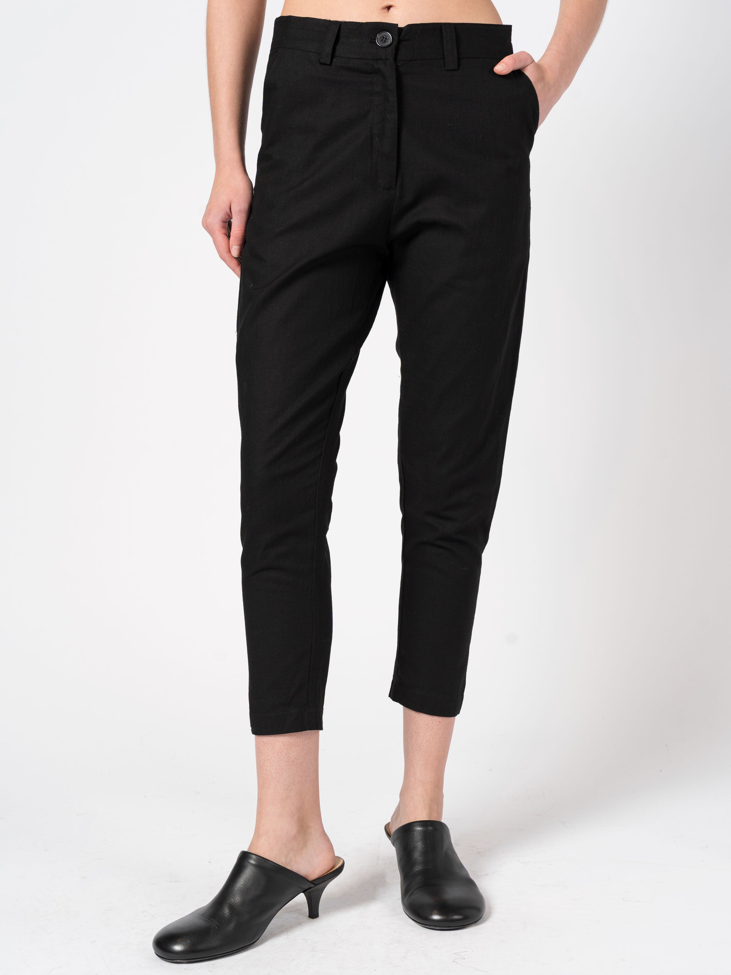 Linen Cropped Pants