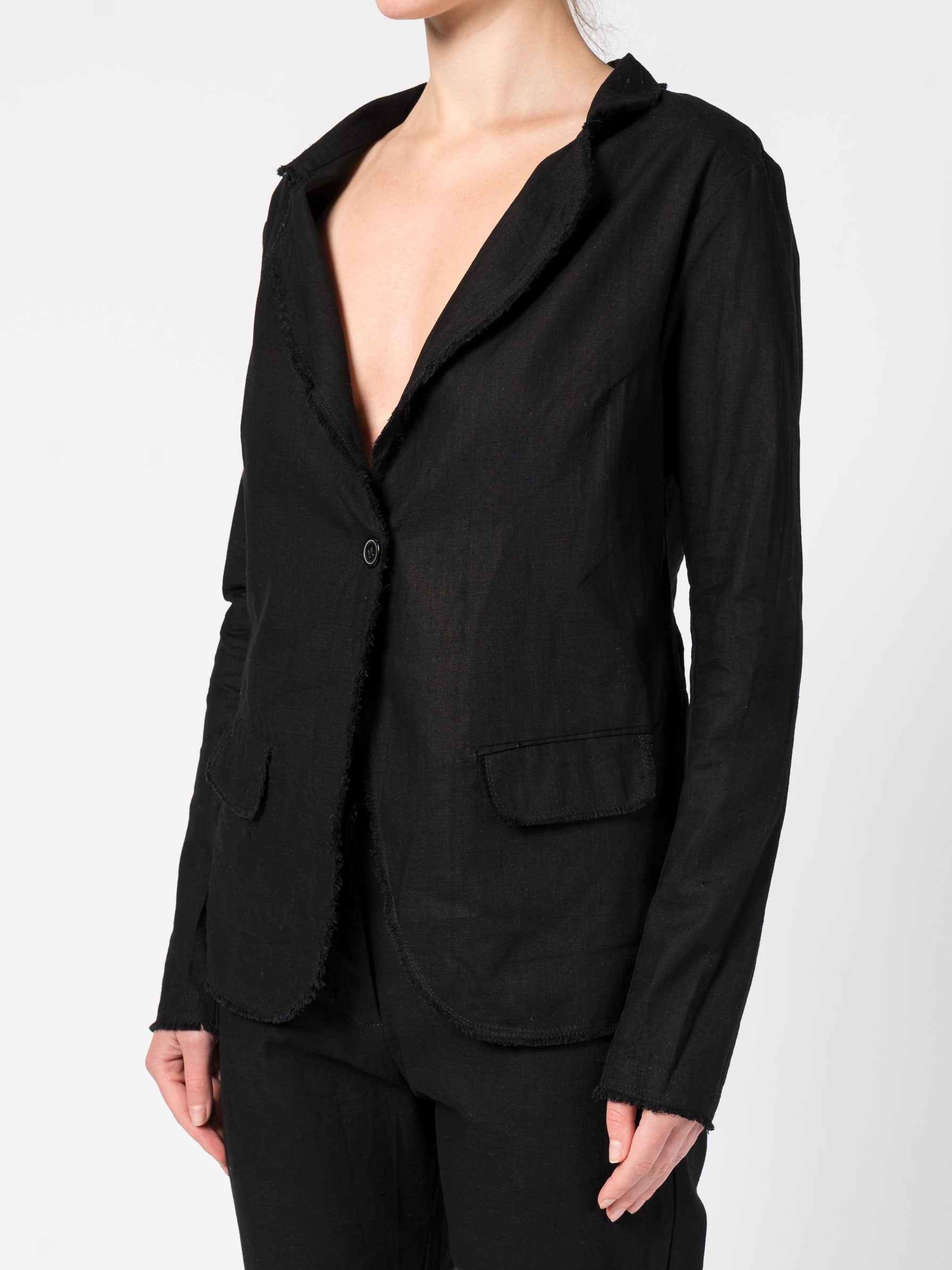 Frayed Linen Blazer - INN7