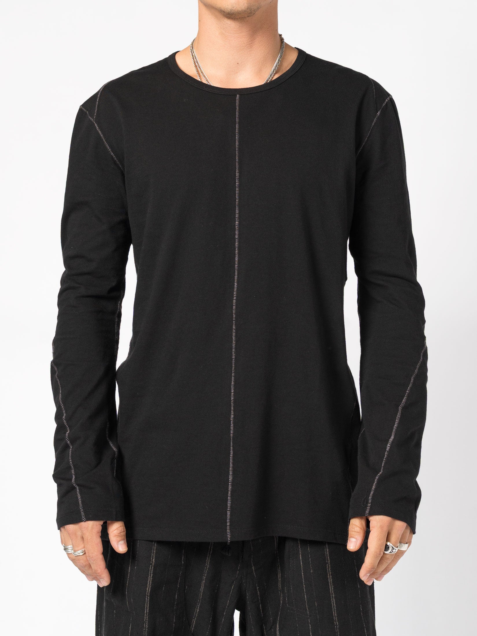 Long-Sleeve T-Shirt with Contrast Stitching - INN7