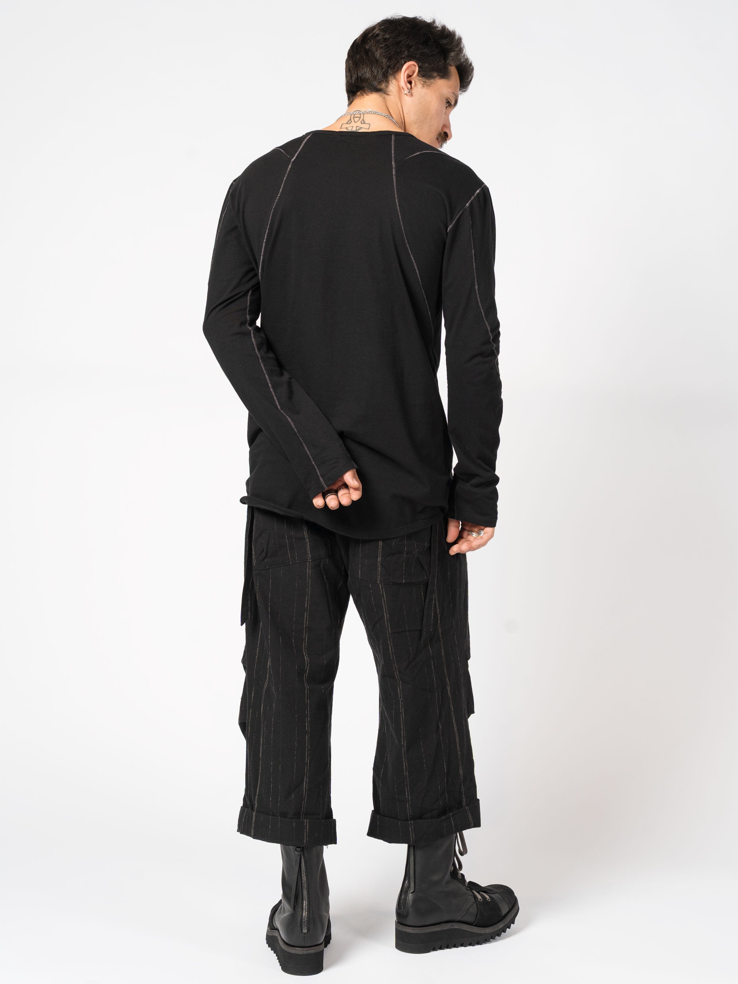 Long-Sleeve T-Shirt with Contrast Stitching - INN7