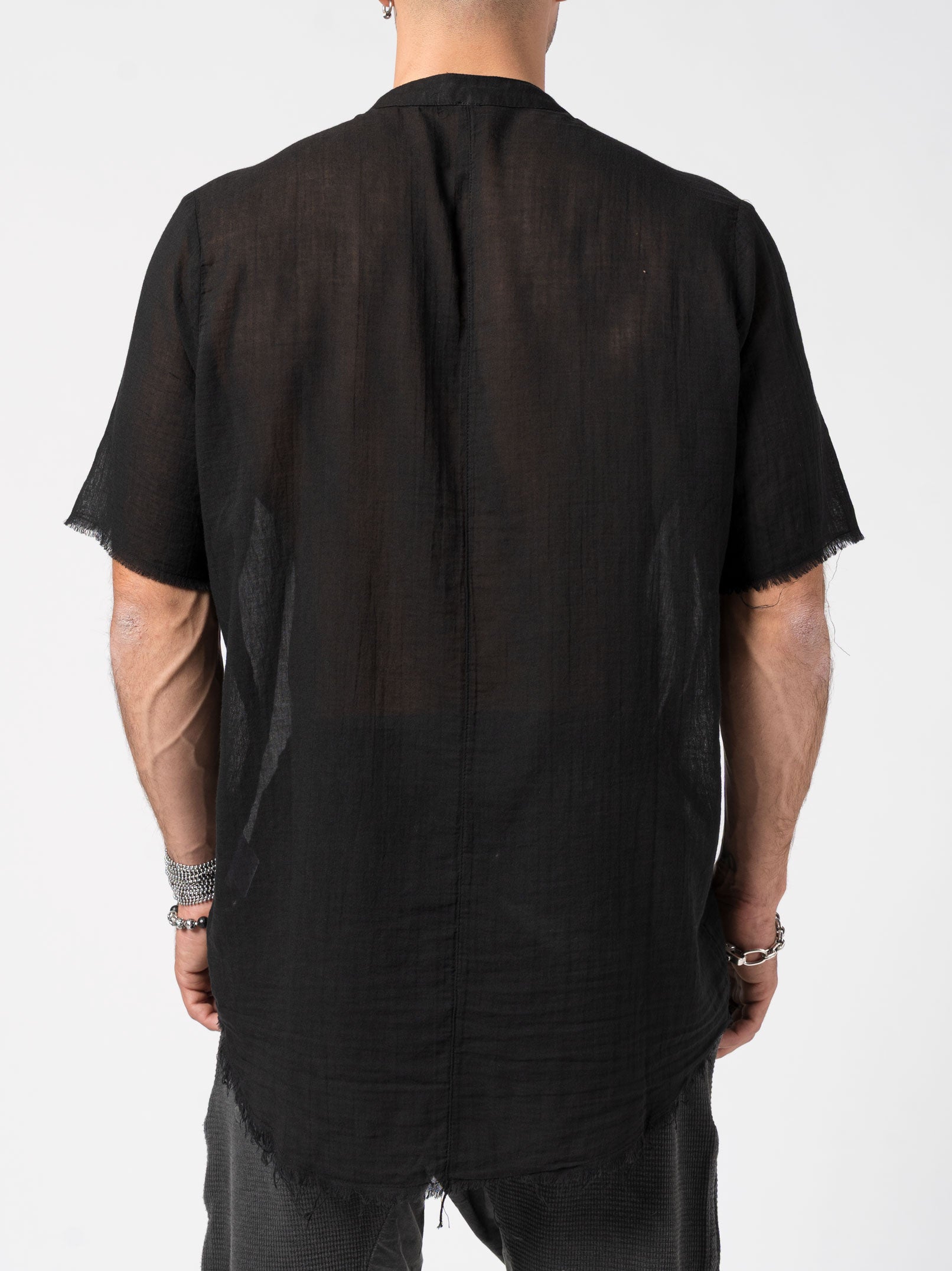 Sheer Cotton Short-Sleeve Shirt - INN7