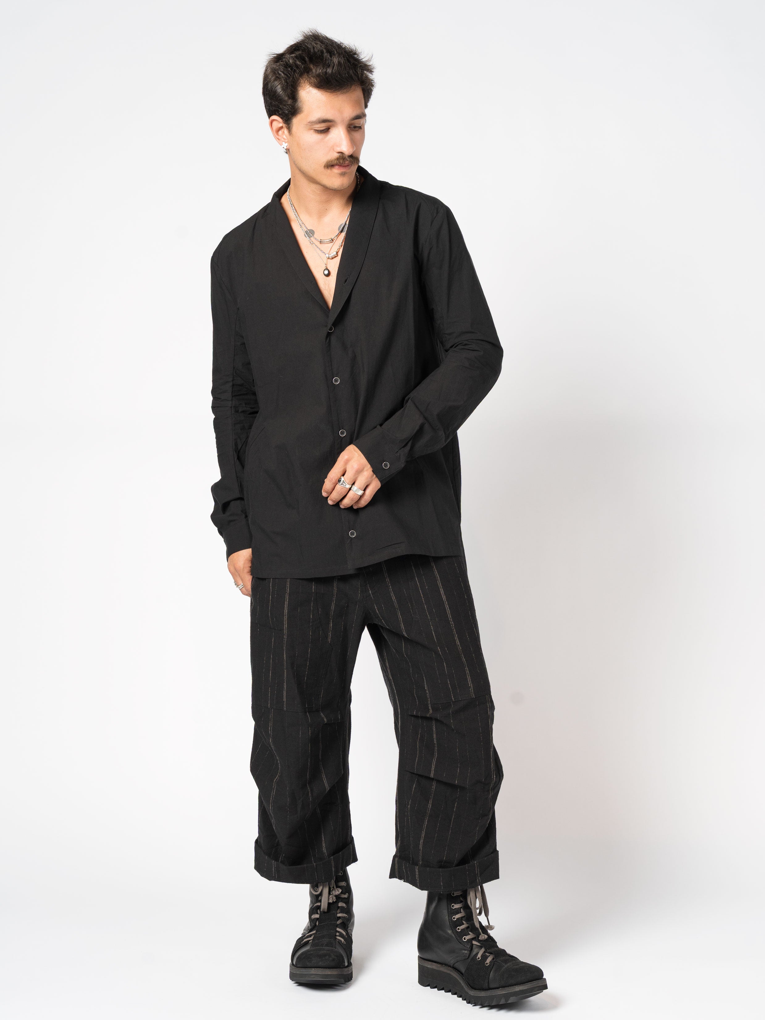 Shirt with Stand Collar