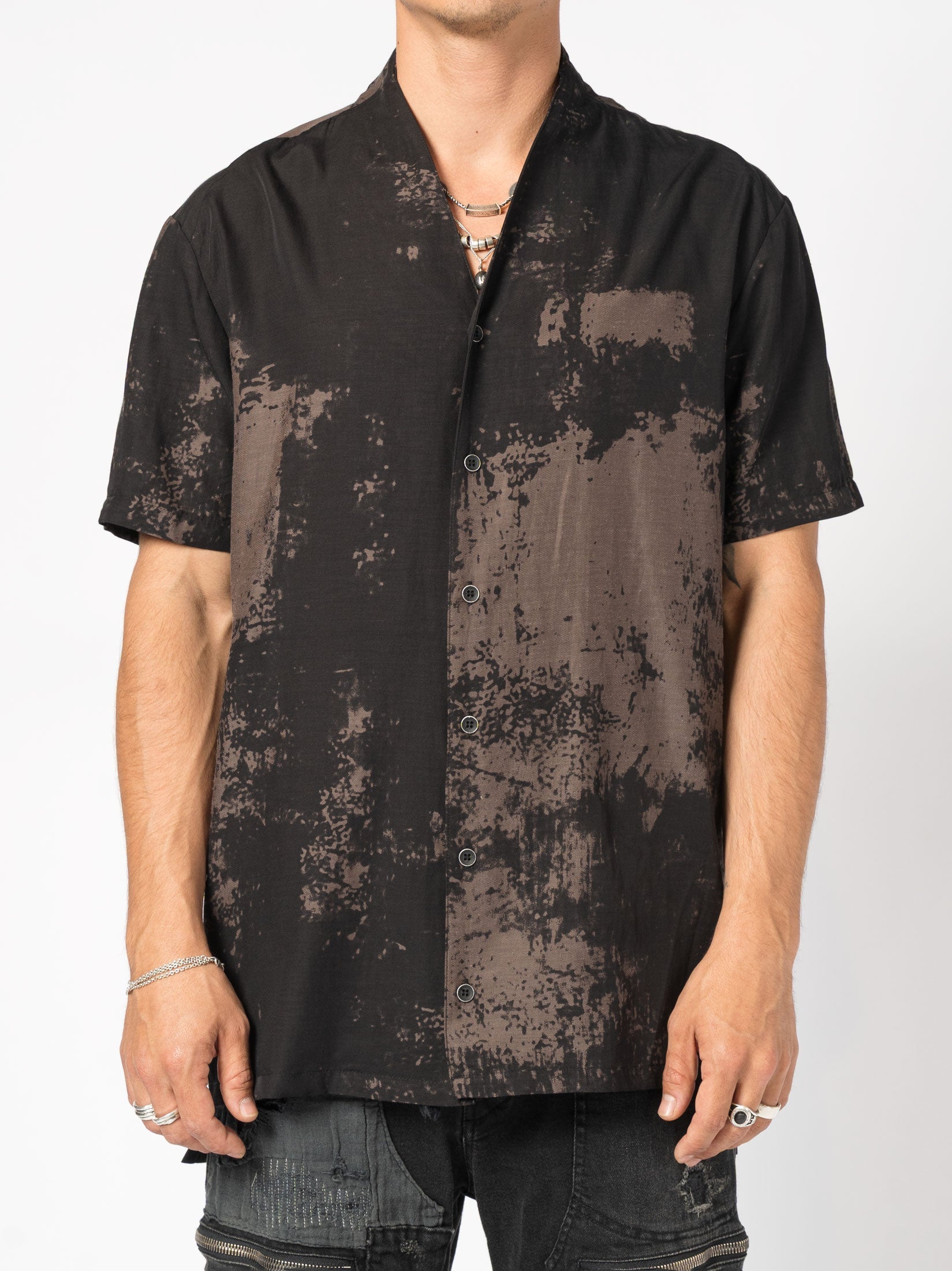 Short-Sleeve Washed Shirt