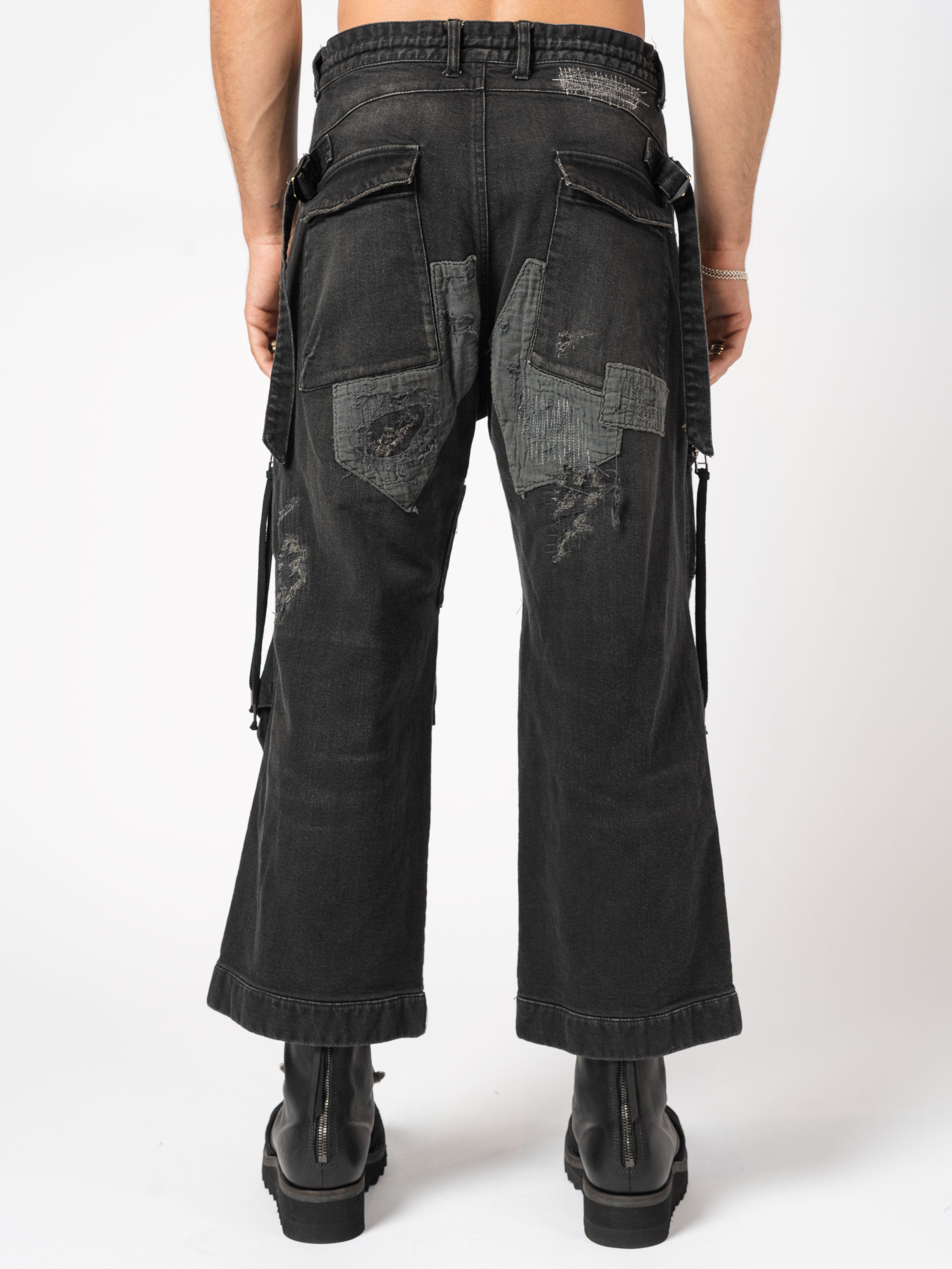 Patchwork Utility Denim Pants - INN7