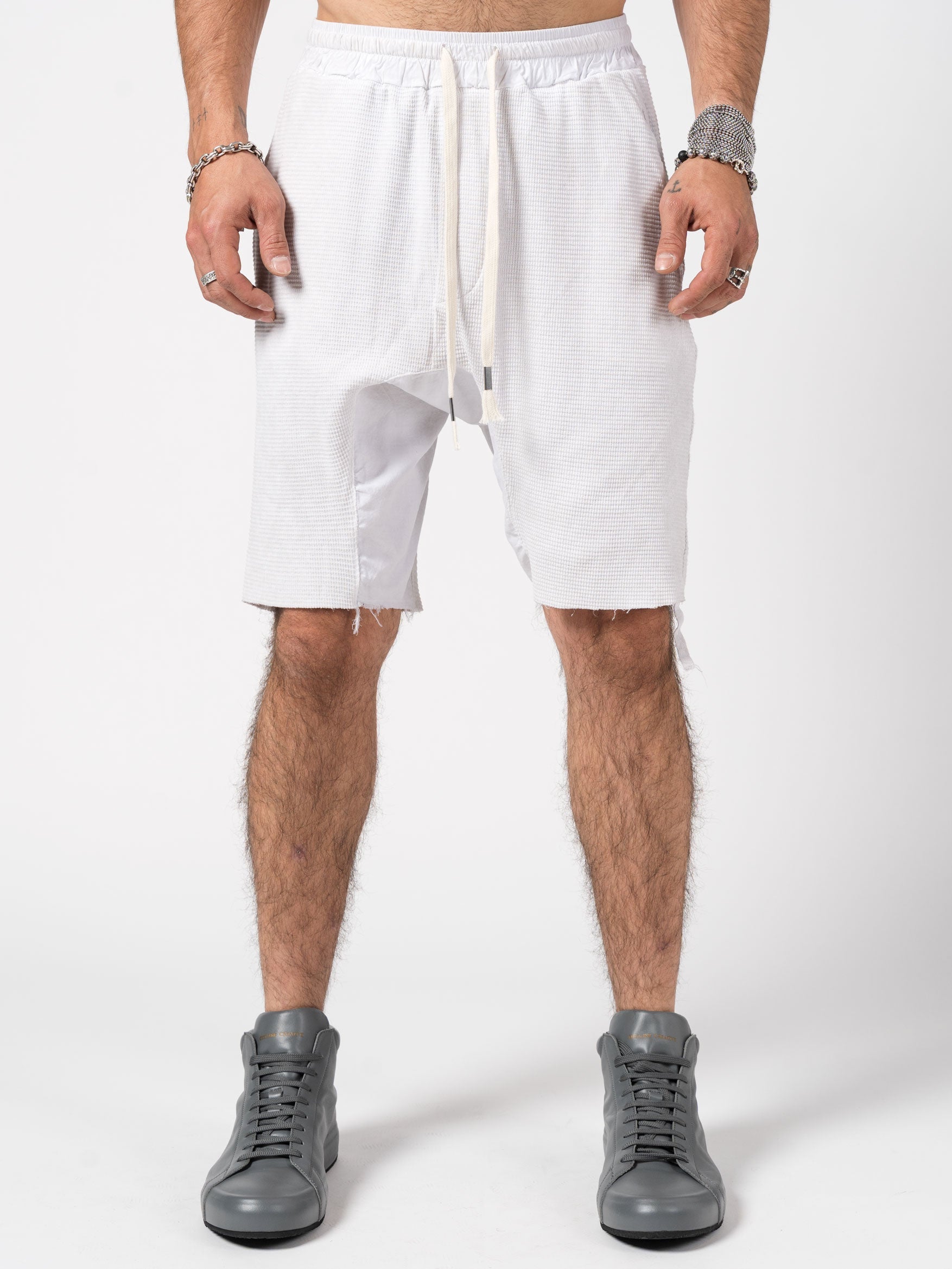 Textured Drop-Crotch Shorts - INN7
