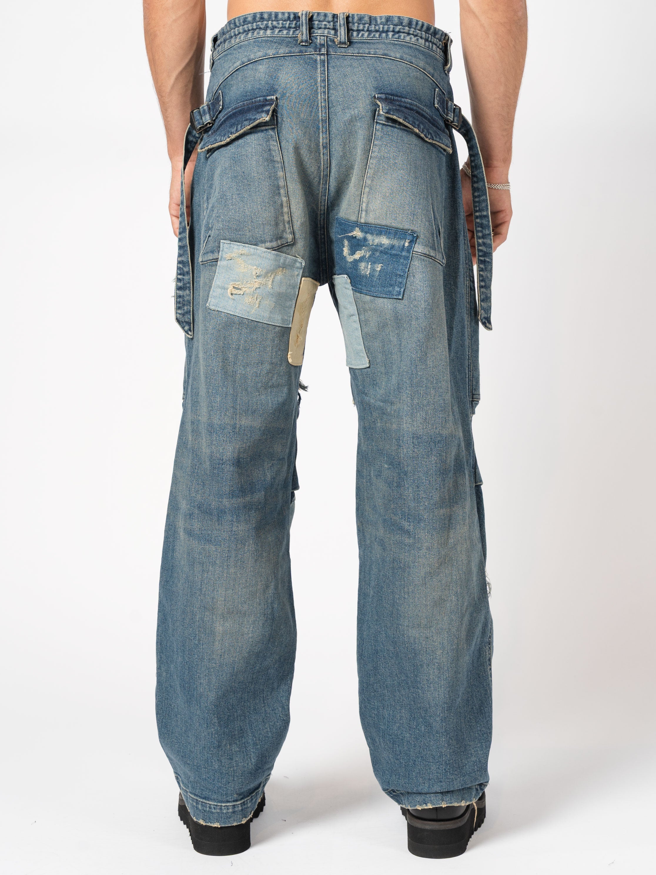 Patchwork Utility Denim Pants - INN7