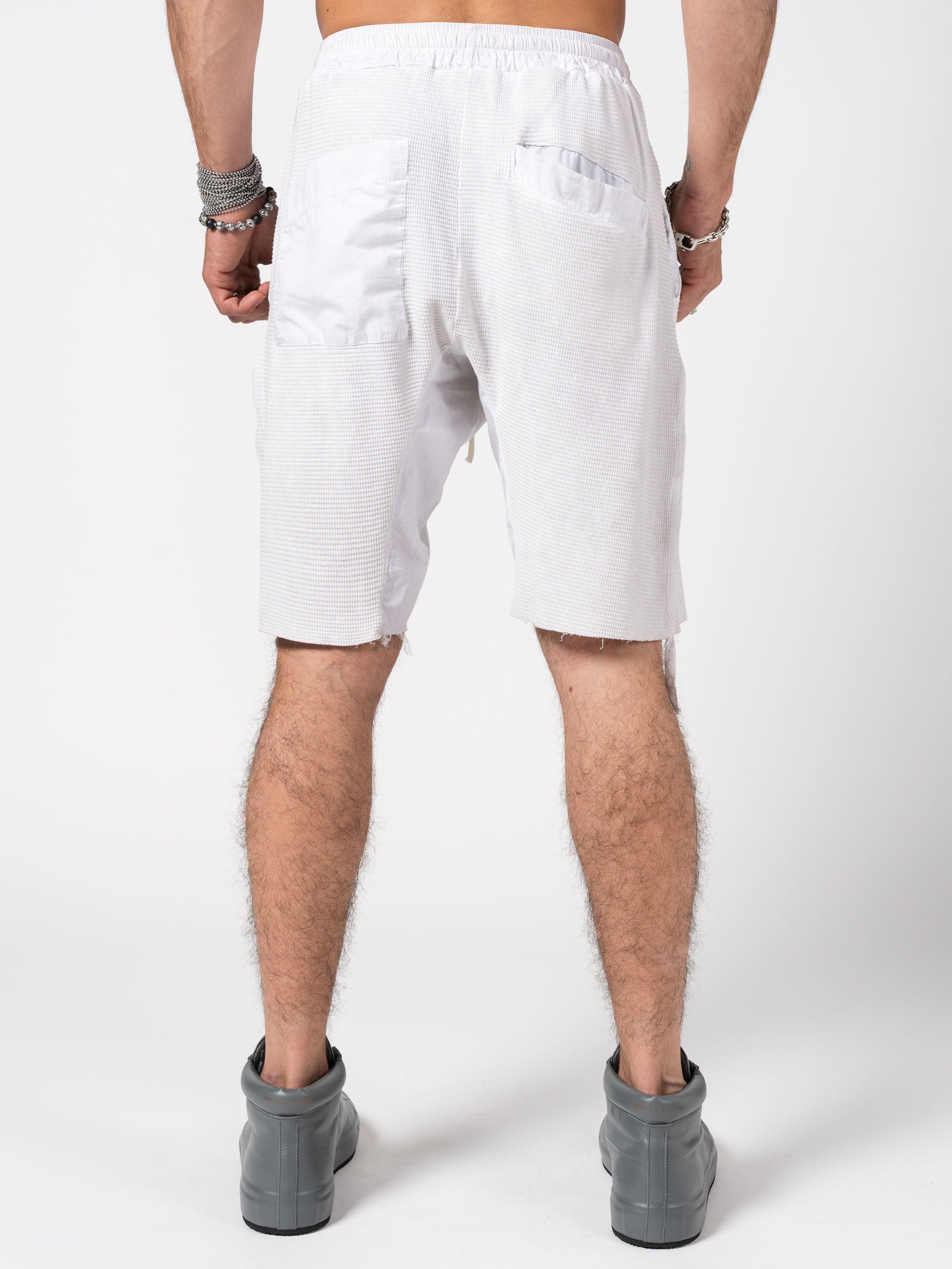 Textured Drop-Crotch Shorts - INN7