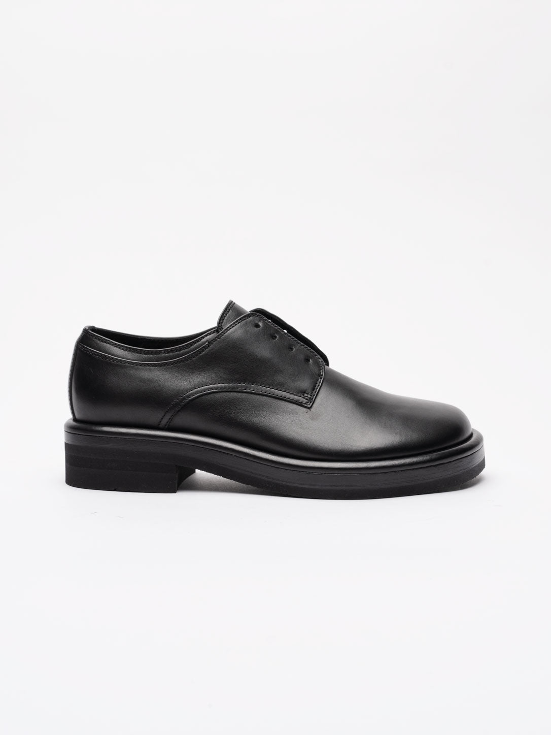 Black Leather Derby Shoes - INN7