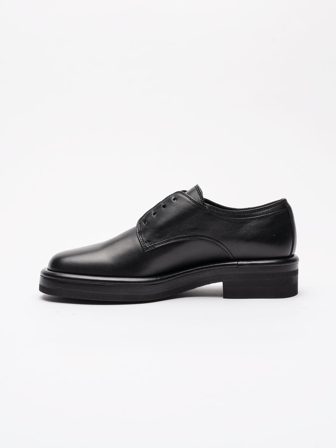 Black Leather Derby Shoes - INN7