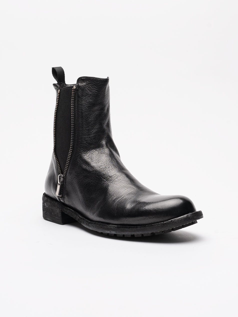 Leather Zip Ankle Boots - INN7