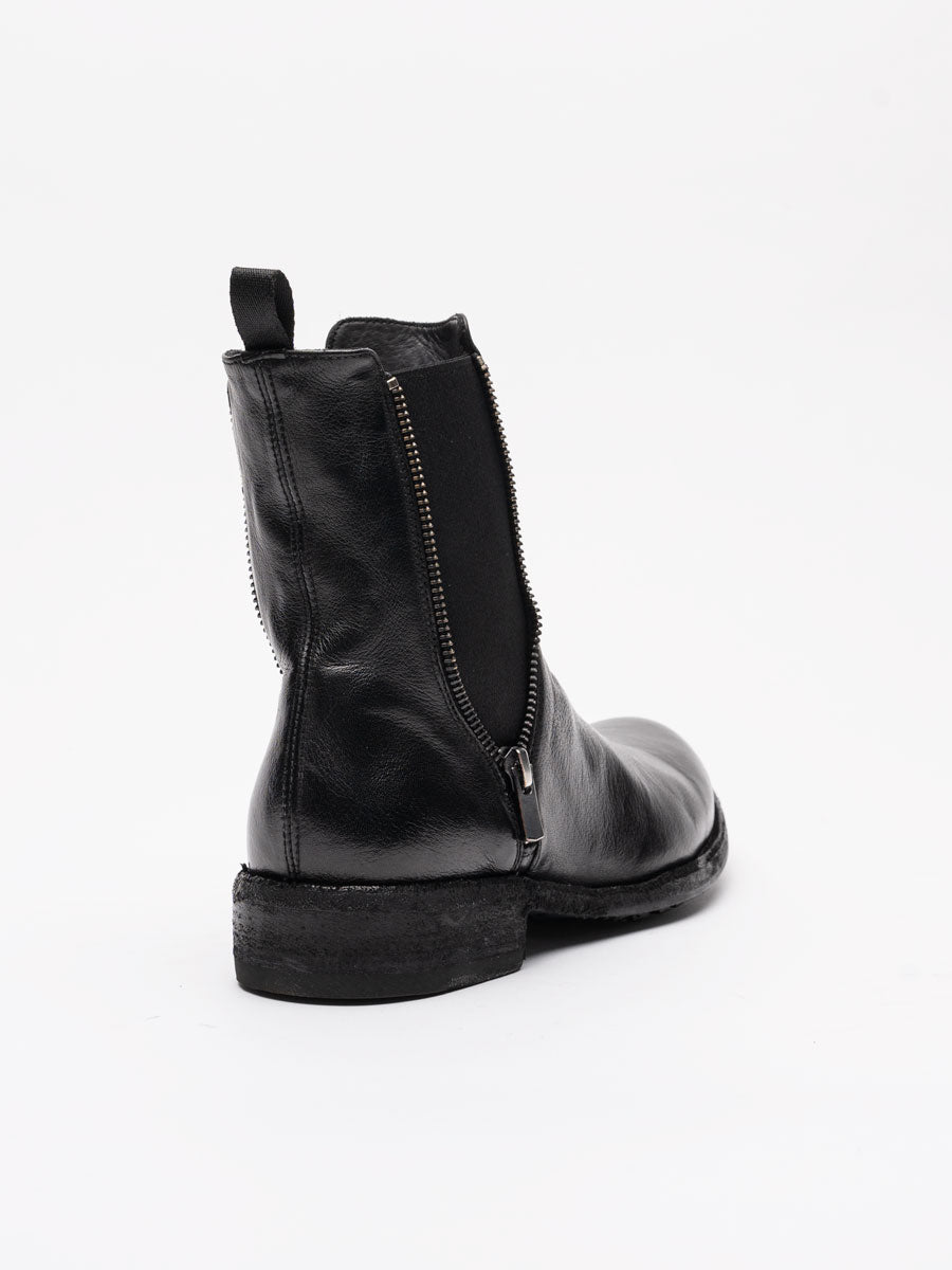Leather Zip Ankle Boots - INN7