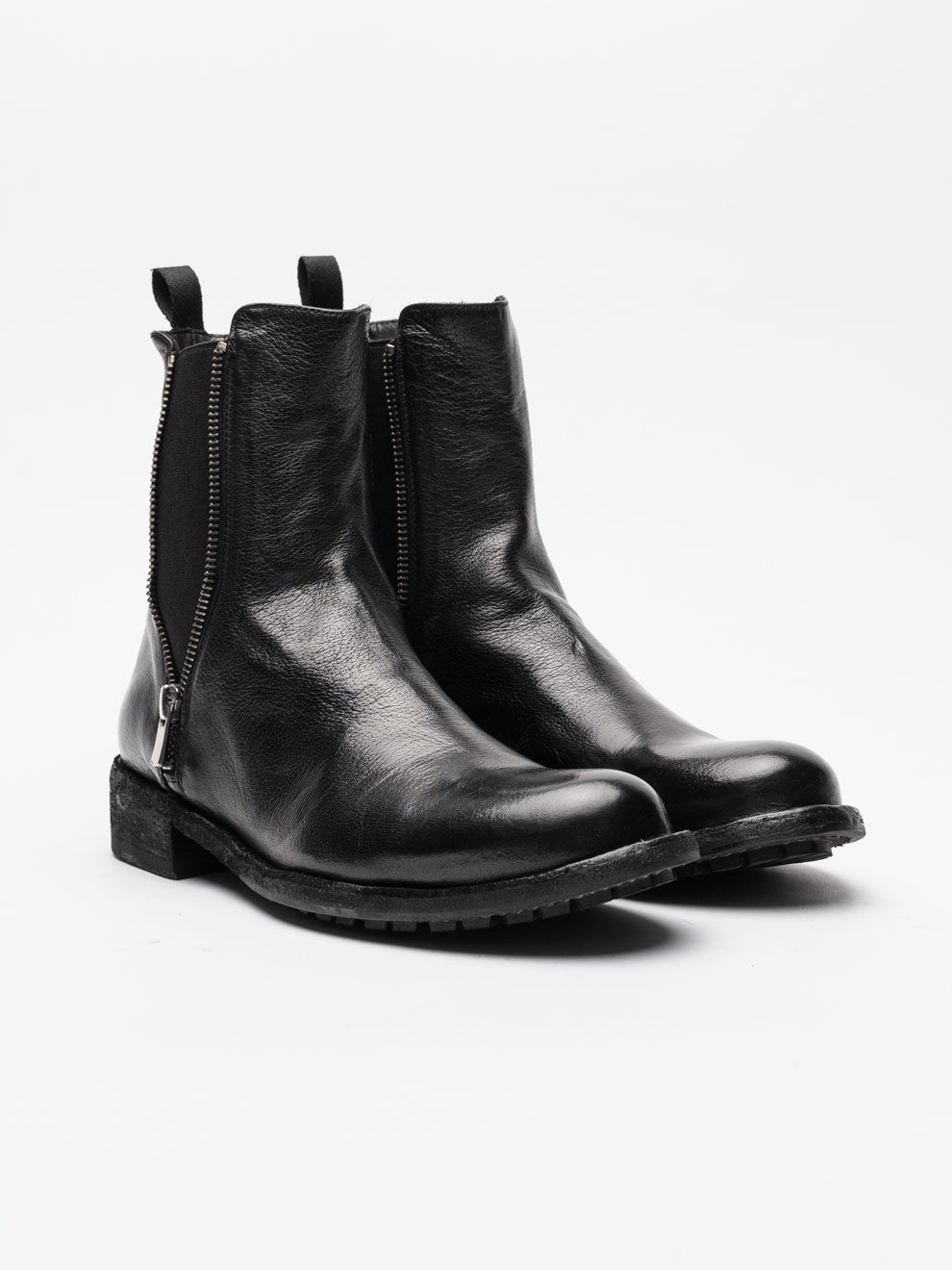 Leather Zip Ankle Boots - INN7