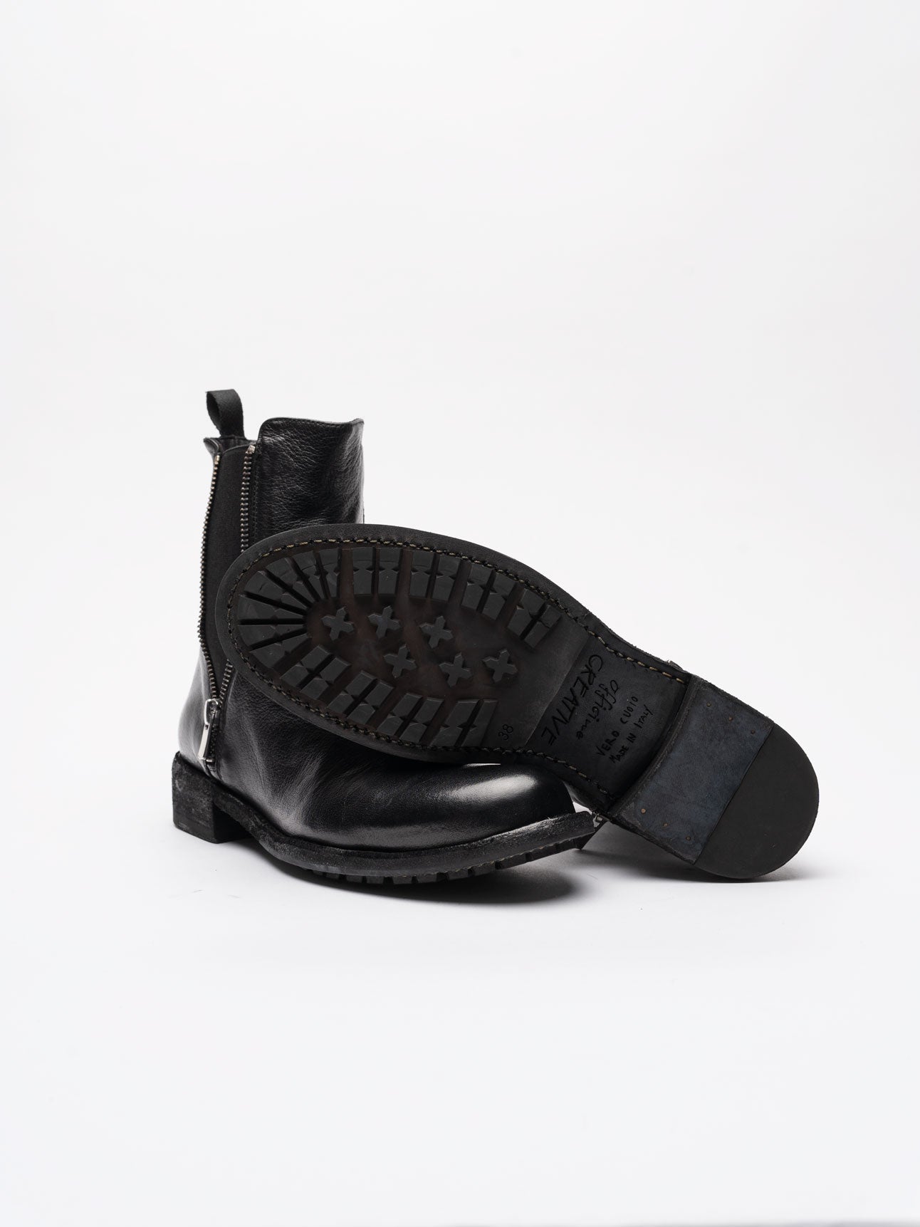Leather Zip Ankle Boots - INN7