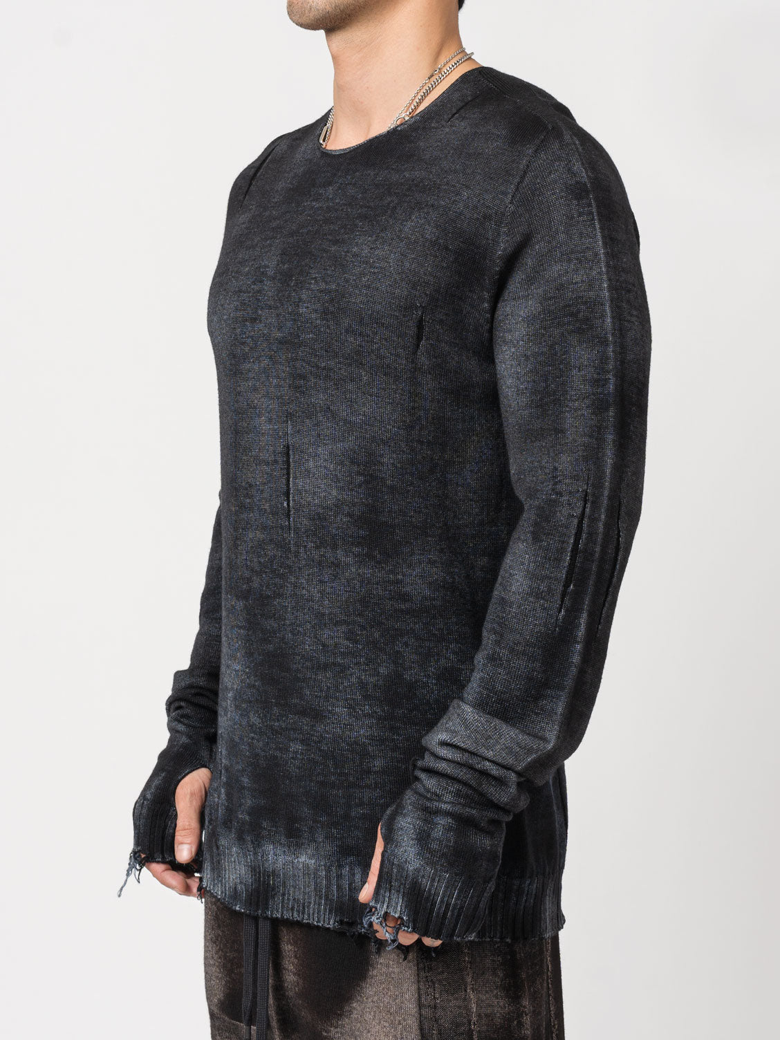 Distressed Medium Wool Sweater - INN7
