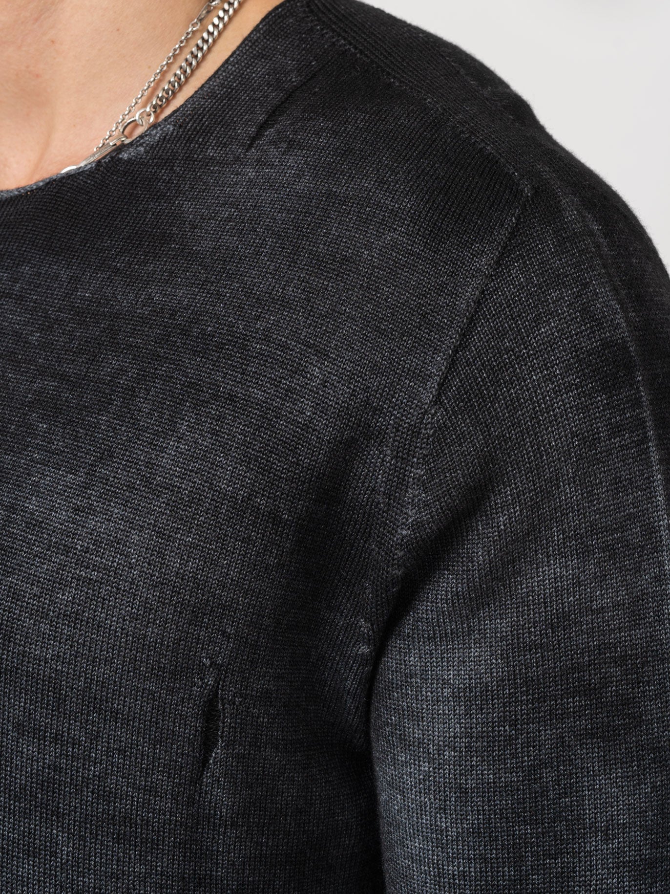 Distressed Medium Wool Sweater - INN7