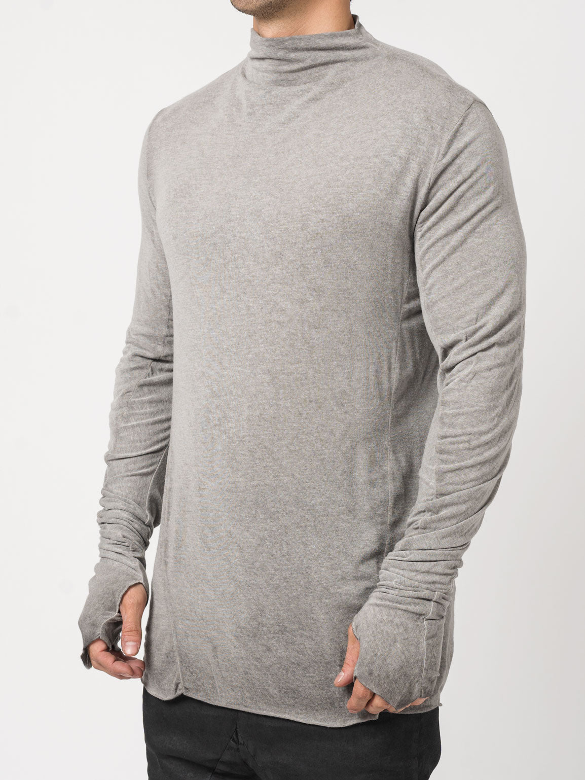 High-Neck Modal-Cashmere Blend T-Shirt - INN7