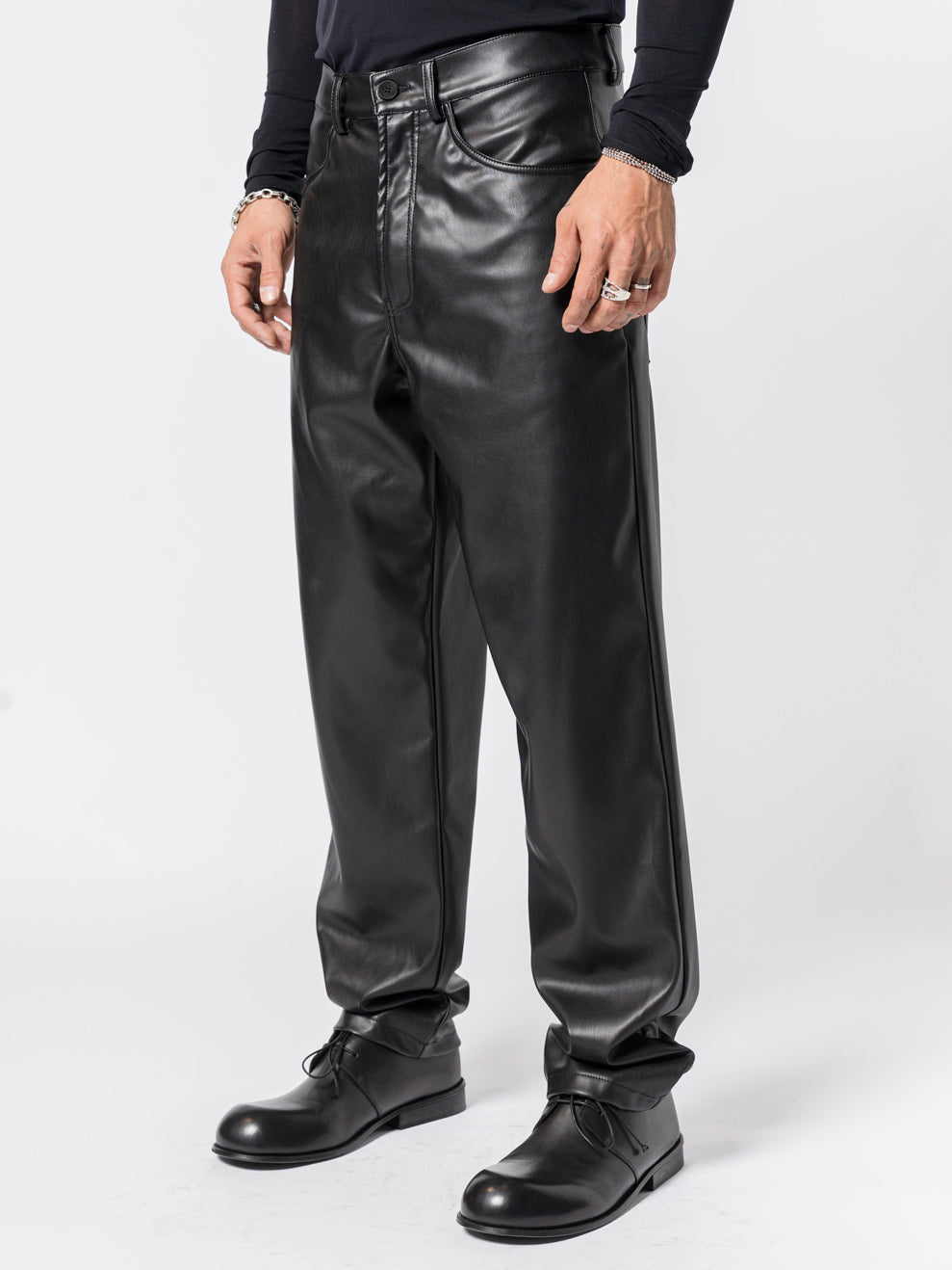 Faux Leather Trousers