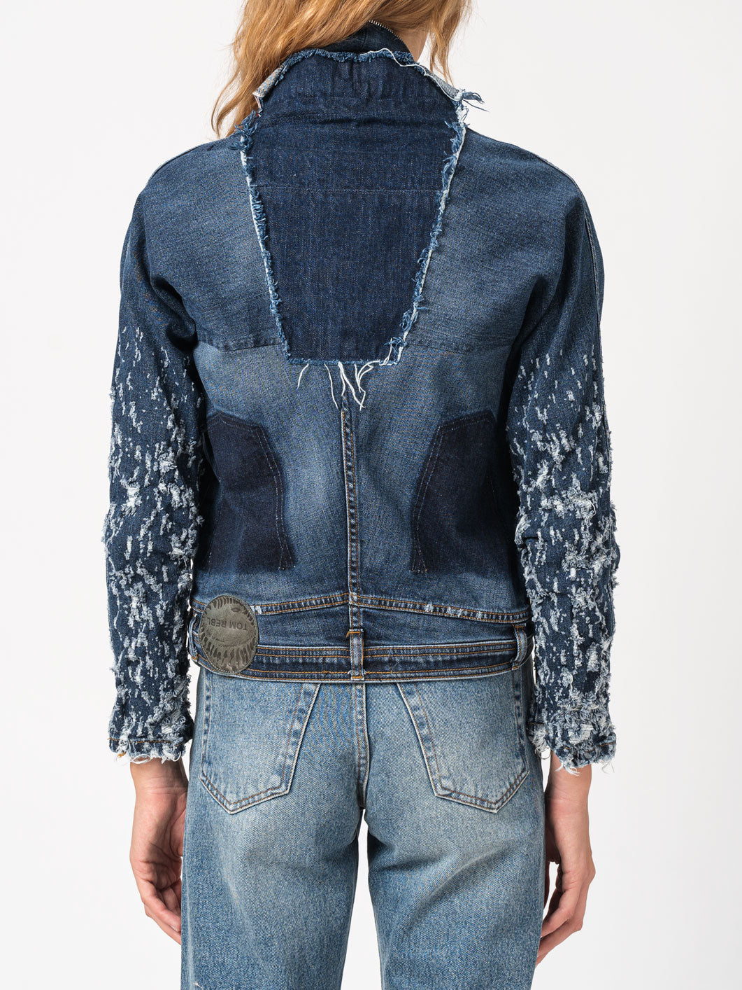 Washed Patchwork Denim Jacket - INN7