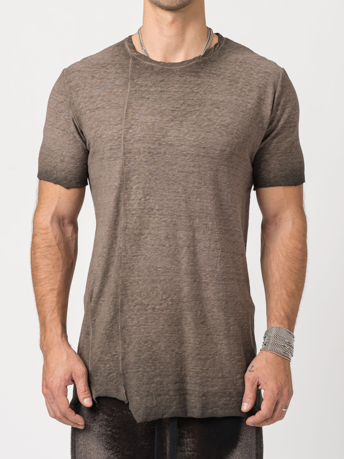 Rustic Cotton Long T-Shirt - INN7