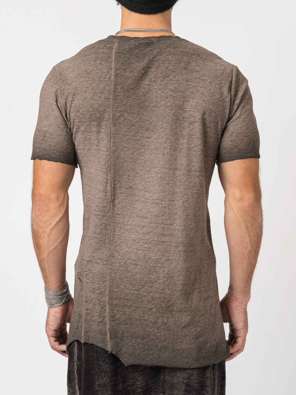 Rustic Cotton Long T-Shirt - INN7
