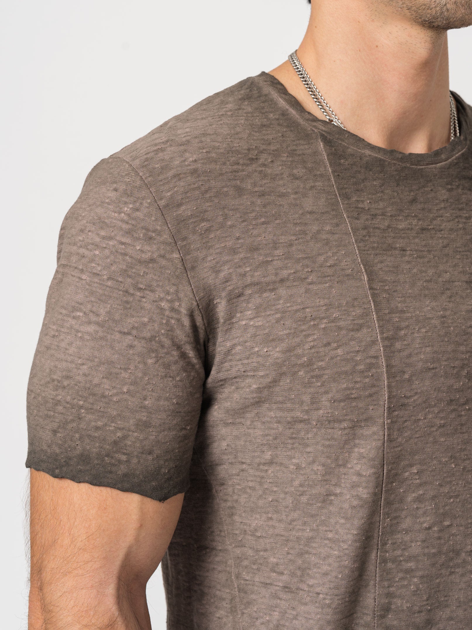 Rustic Cotton Long T-Shirt - INN7