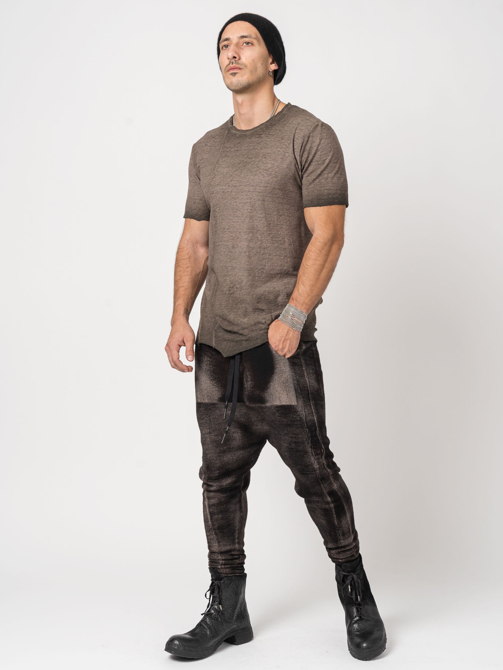 Rustic Cotton Long T-Shirt - INN7