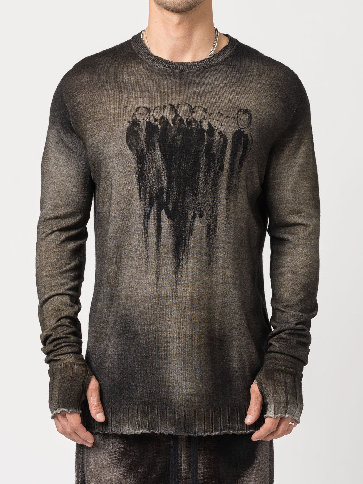 Handmade Printed Wool Sweater - INN7