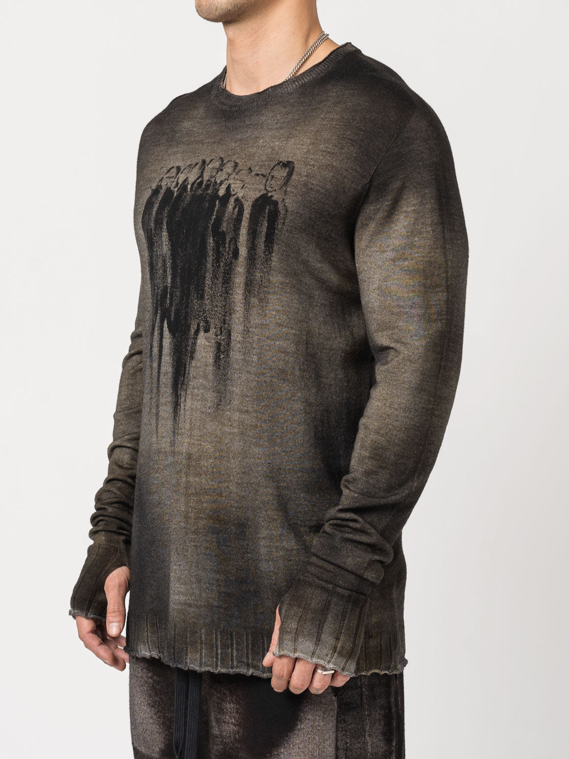Handmade Printed Wool Sweater - INN7
