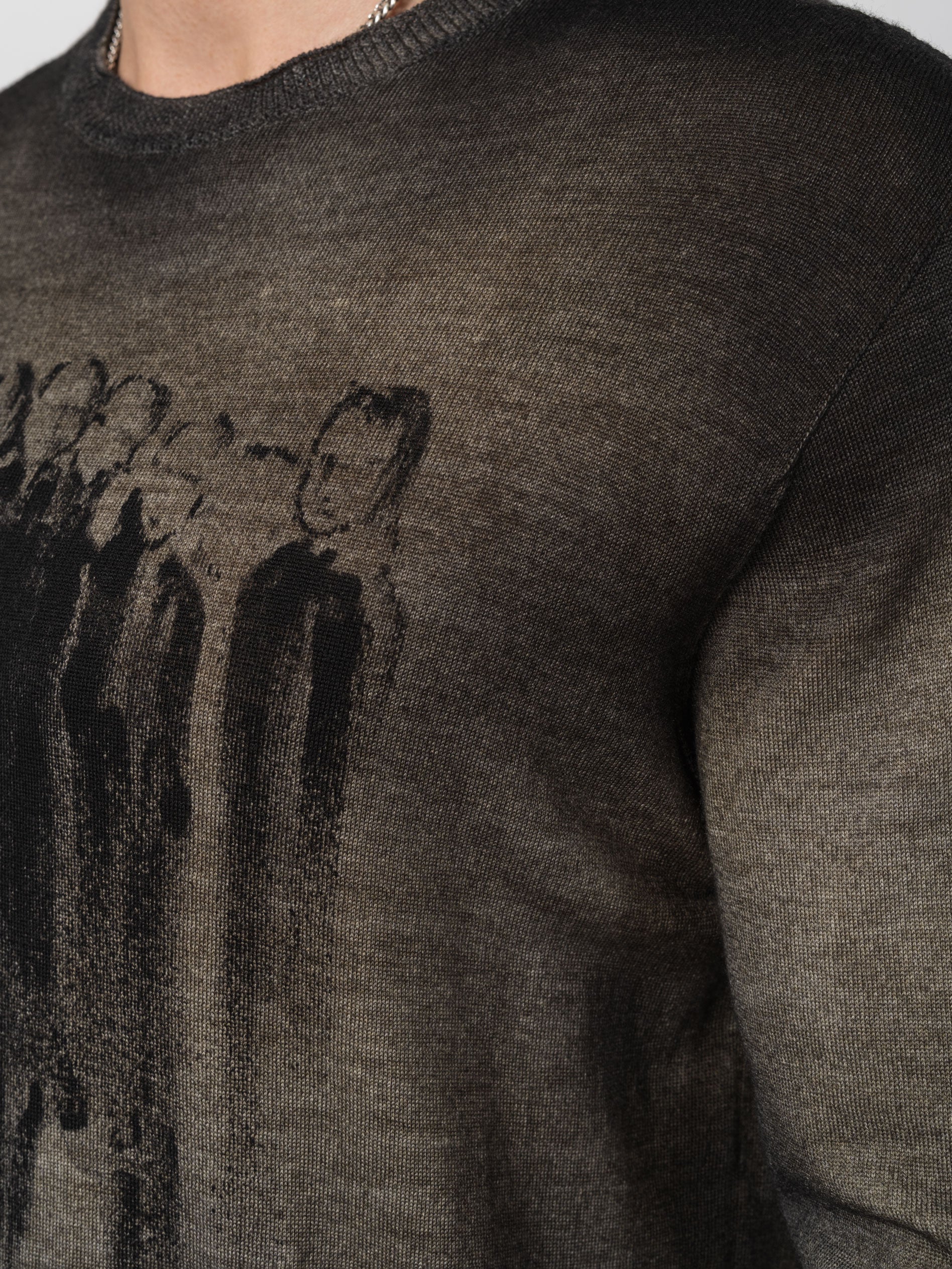 Handmade Printed Wool Sweater - INN7