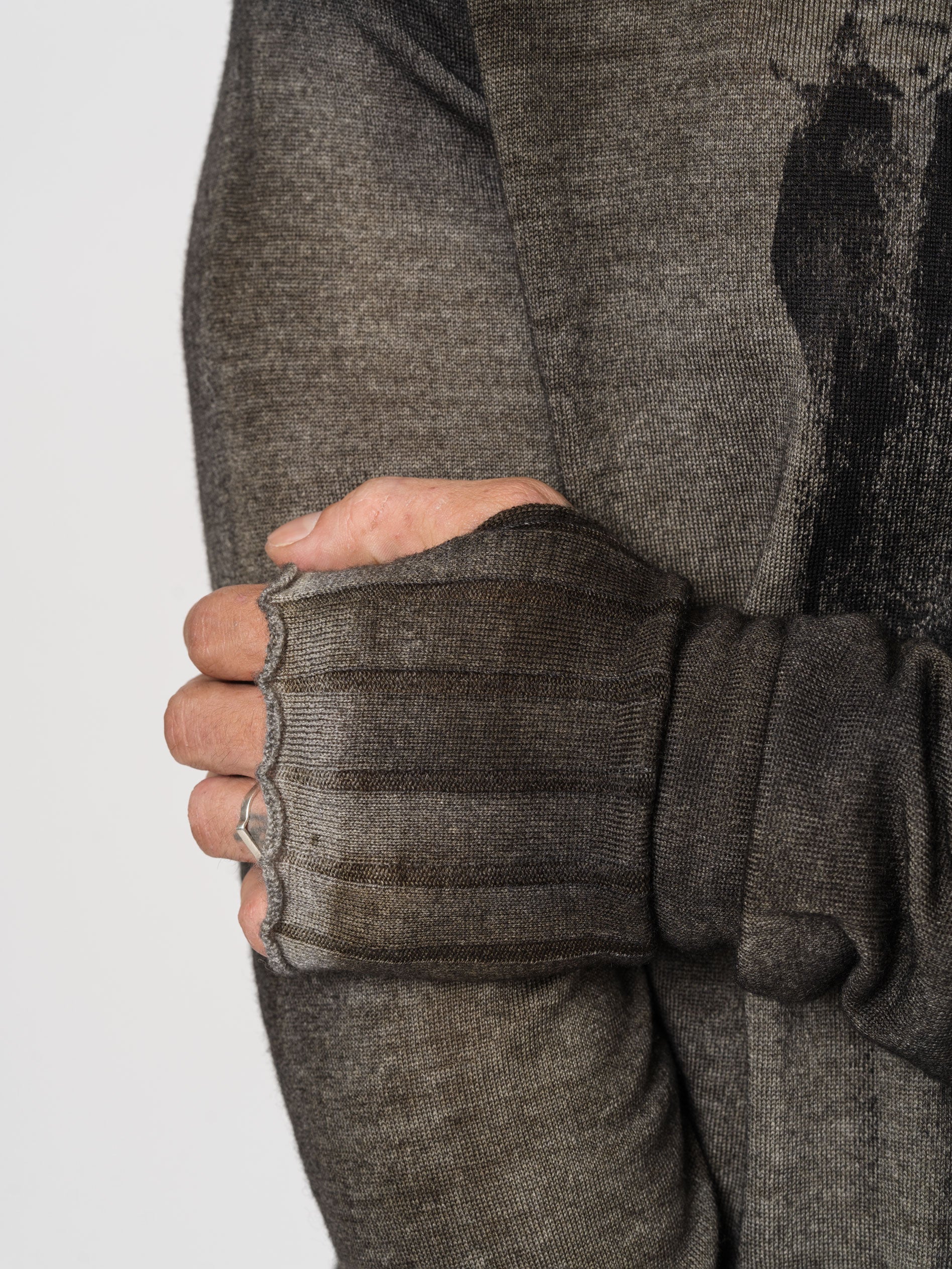 Handmade Printed Wool Sweater - INN7