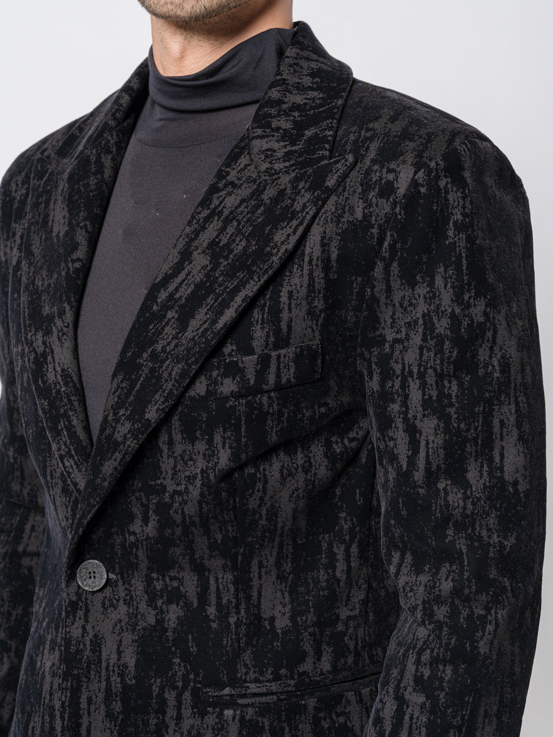 Textured Velvet Blazer