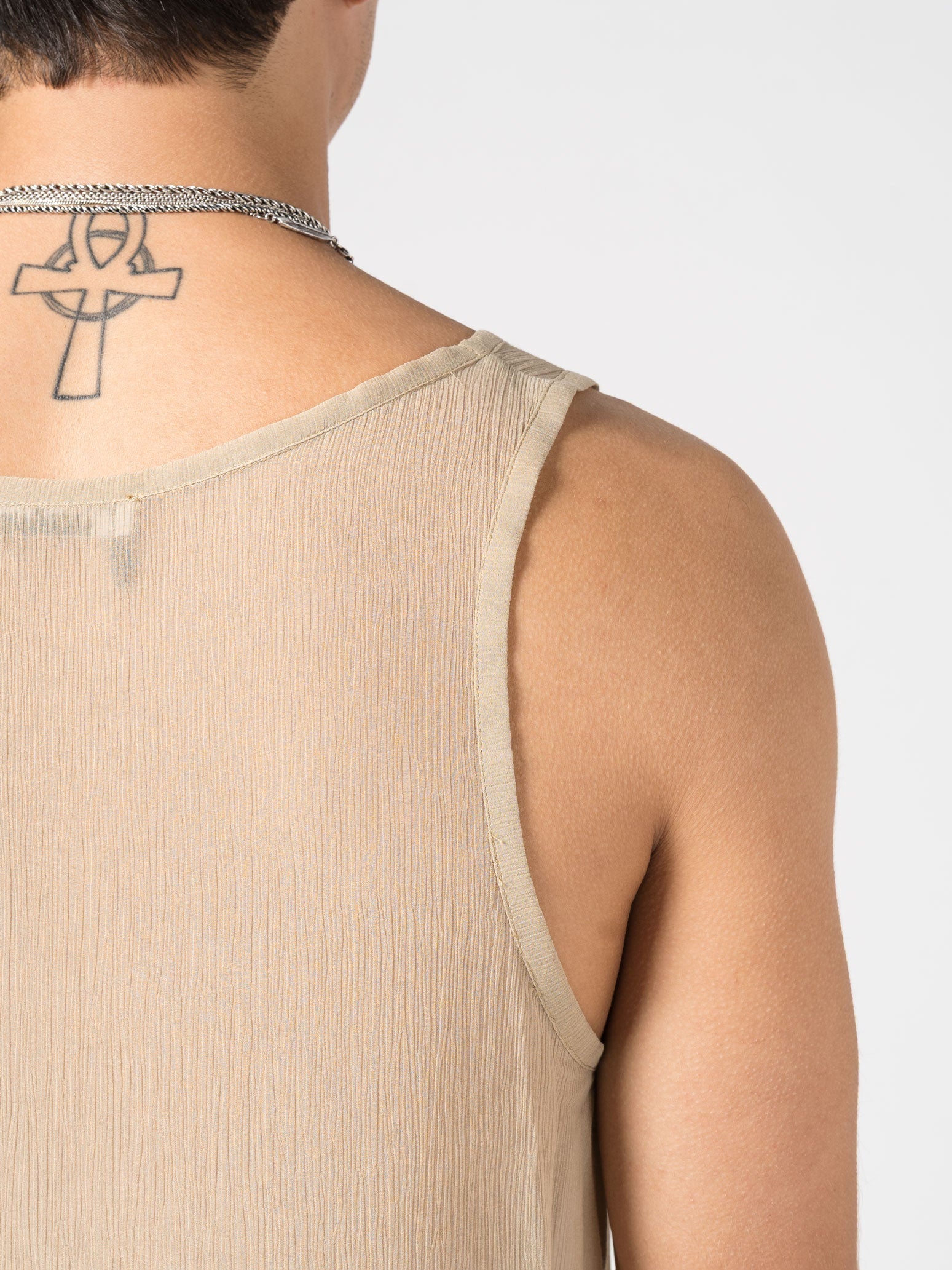 Sheer Textured Tank Top - INN7