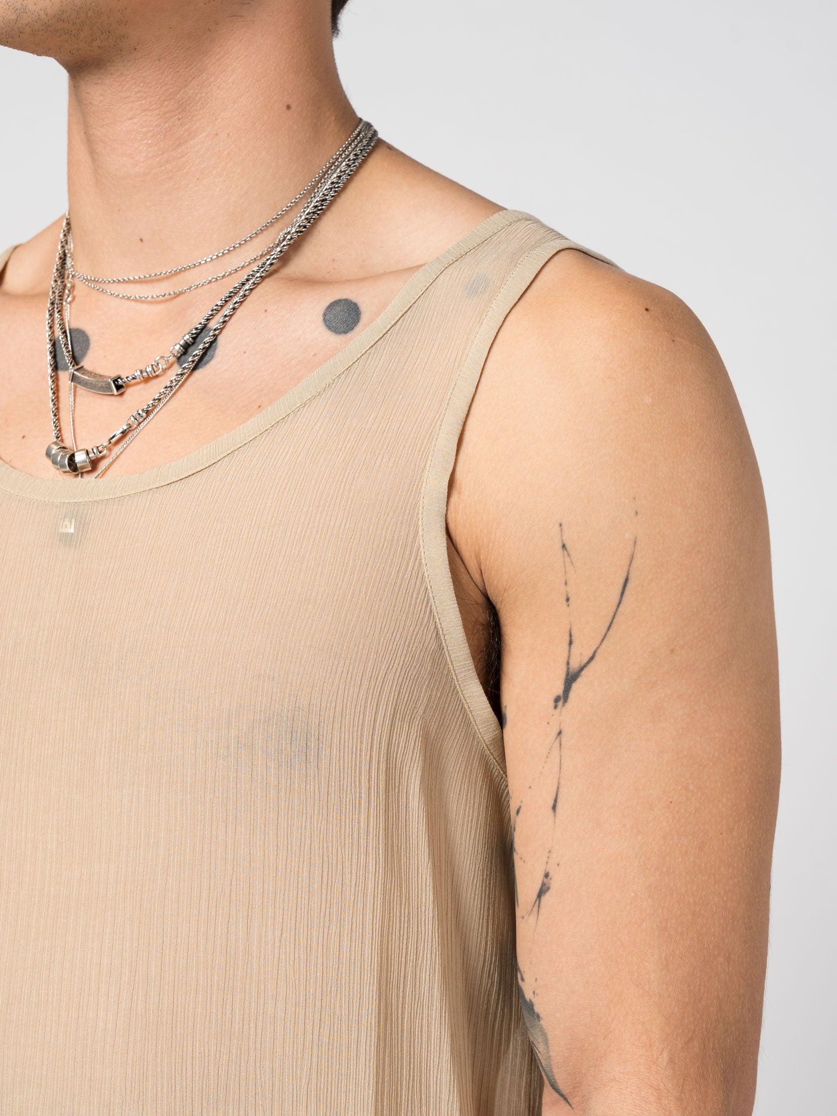 Sheer Textured Tank Top - INN7