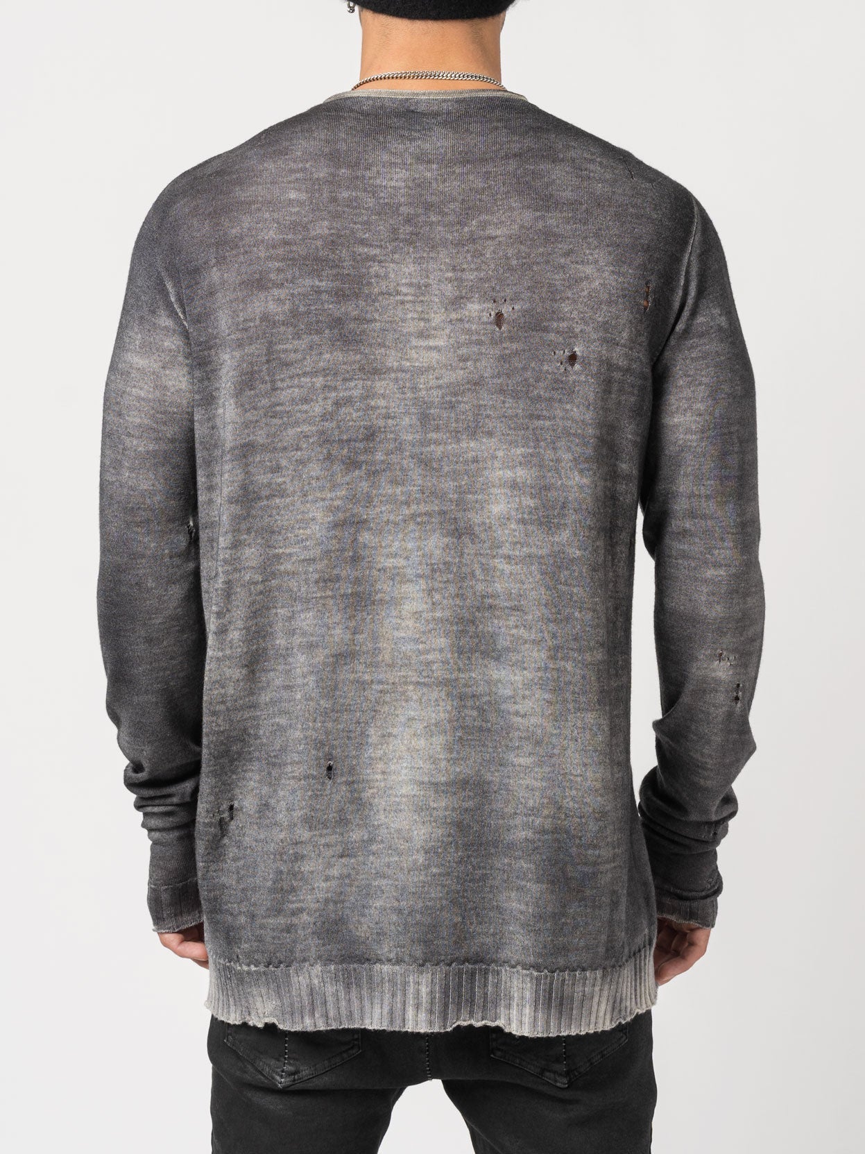 Destroyed Thin Wool Sweater - INN7