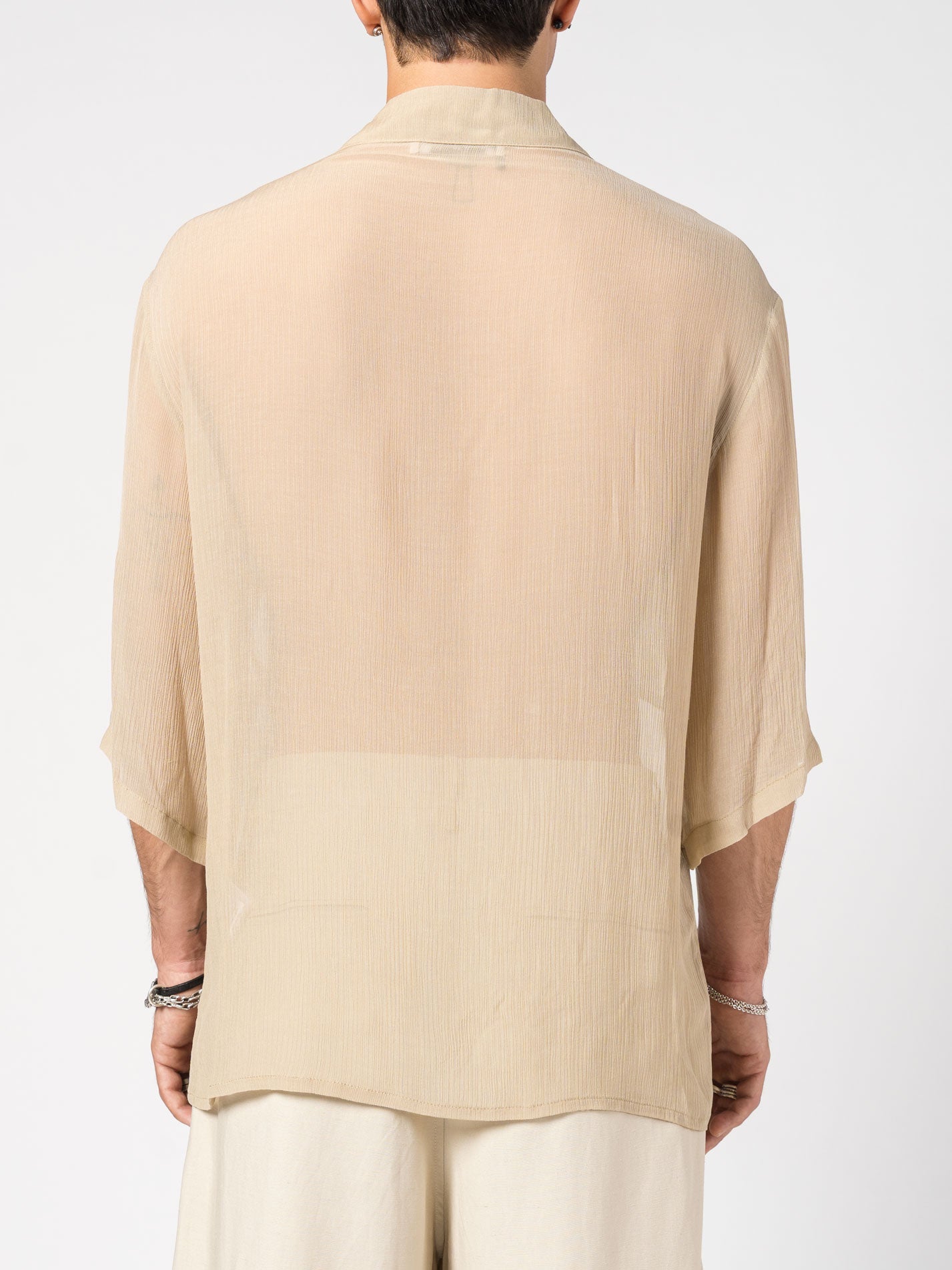 Lightweight Textured Button-Up Shirt - INN7