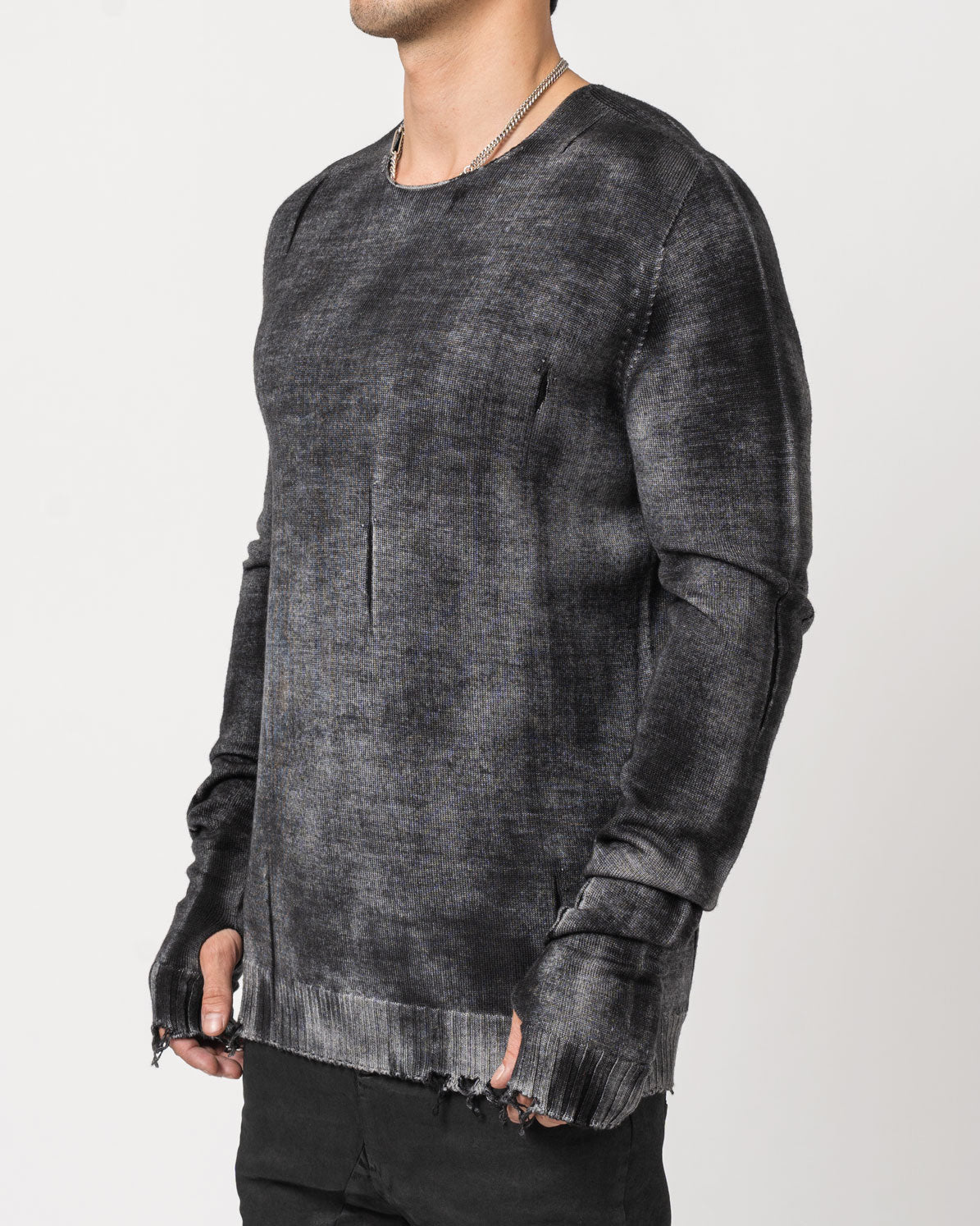Distressed Wool Sweater - INN7