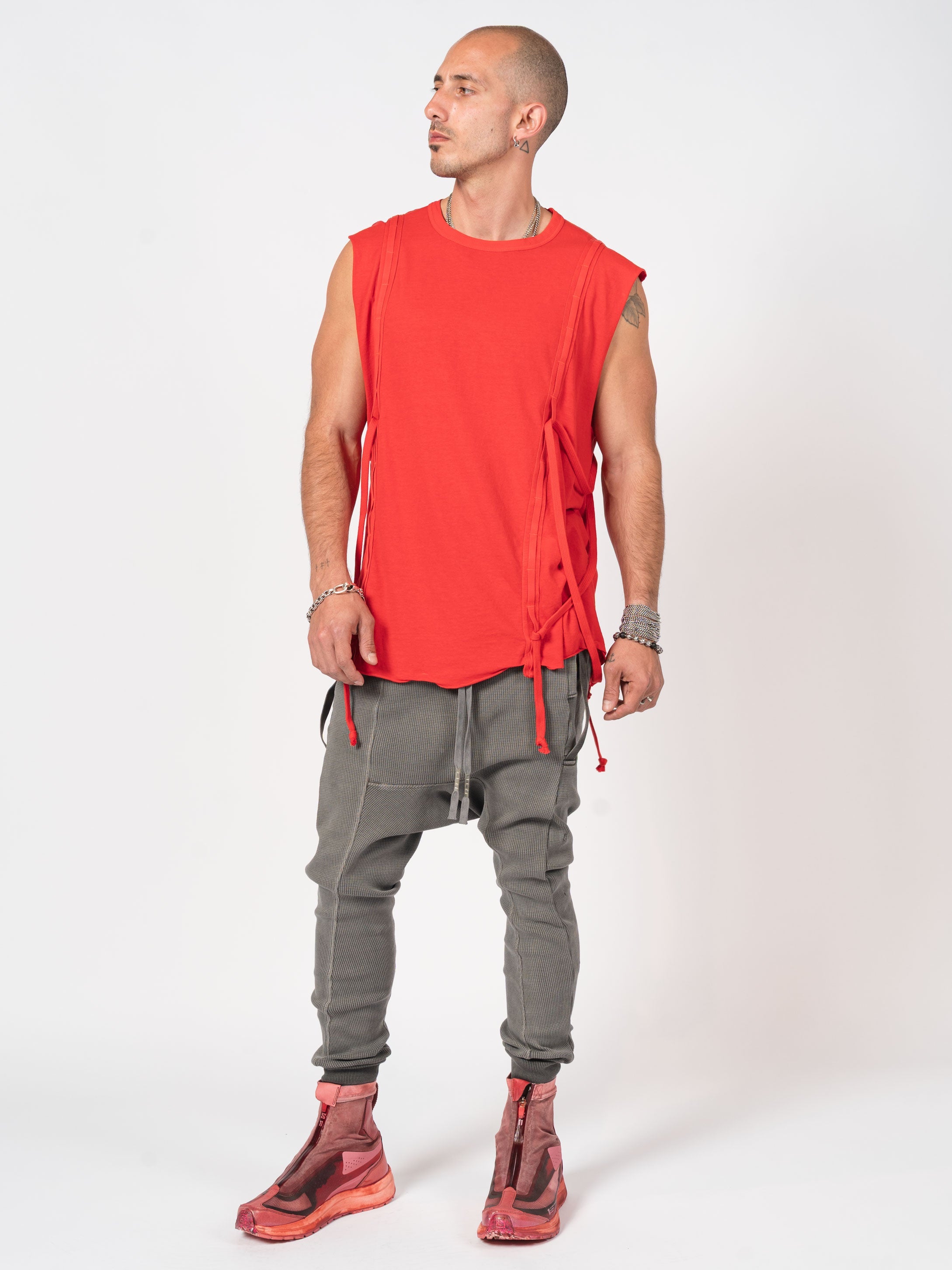 Sleeveless Top with Side Drawstrings - INN7