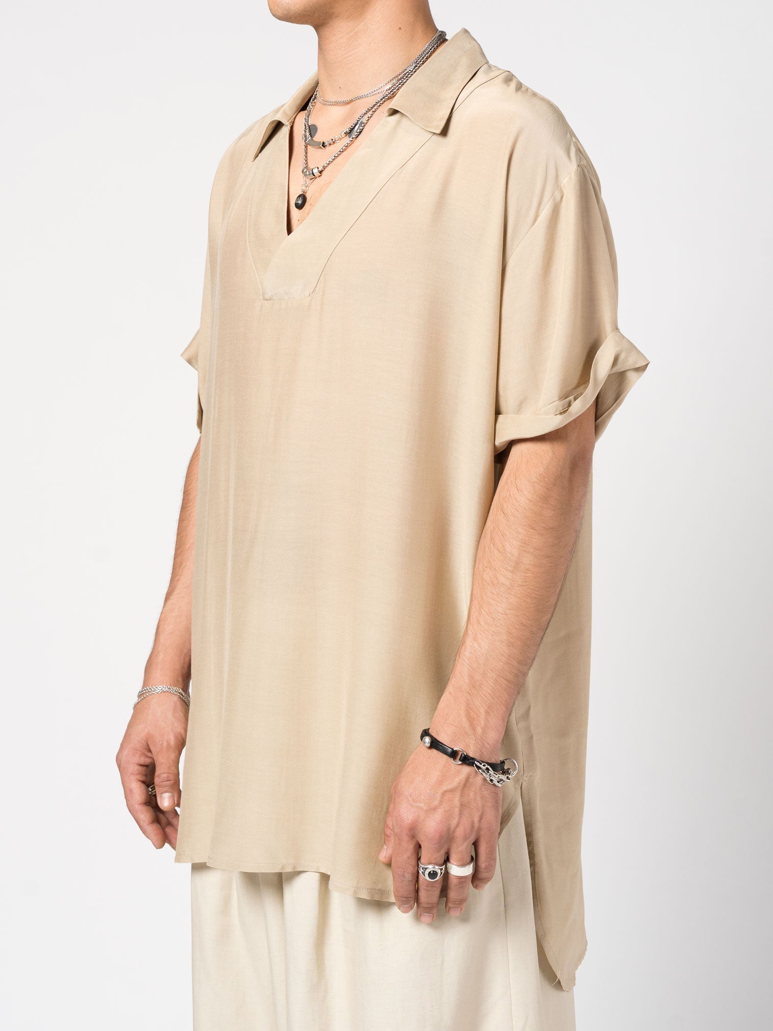 Relaxed-Fit Open-Collar Shirt - INN7