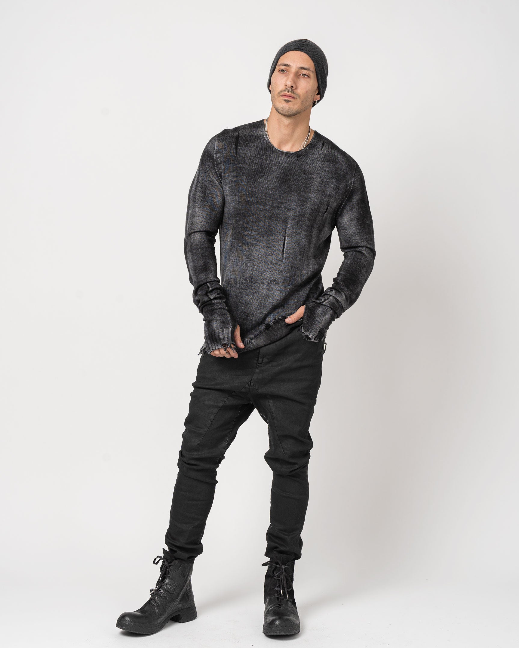 Distressed Wool Sweater - INN7