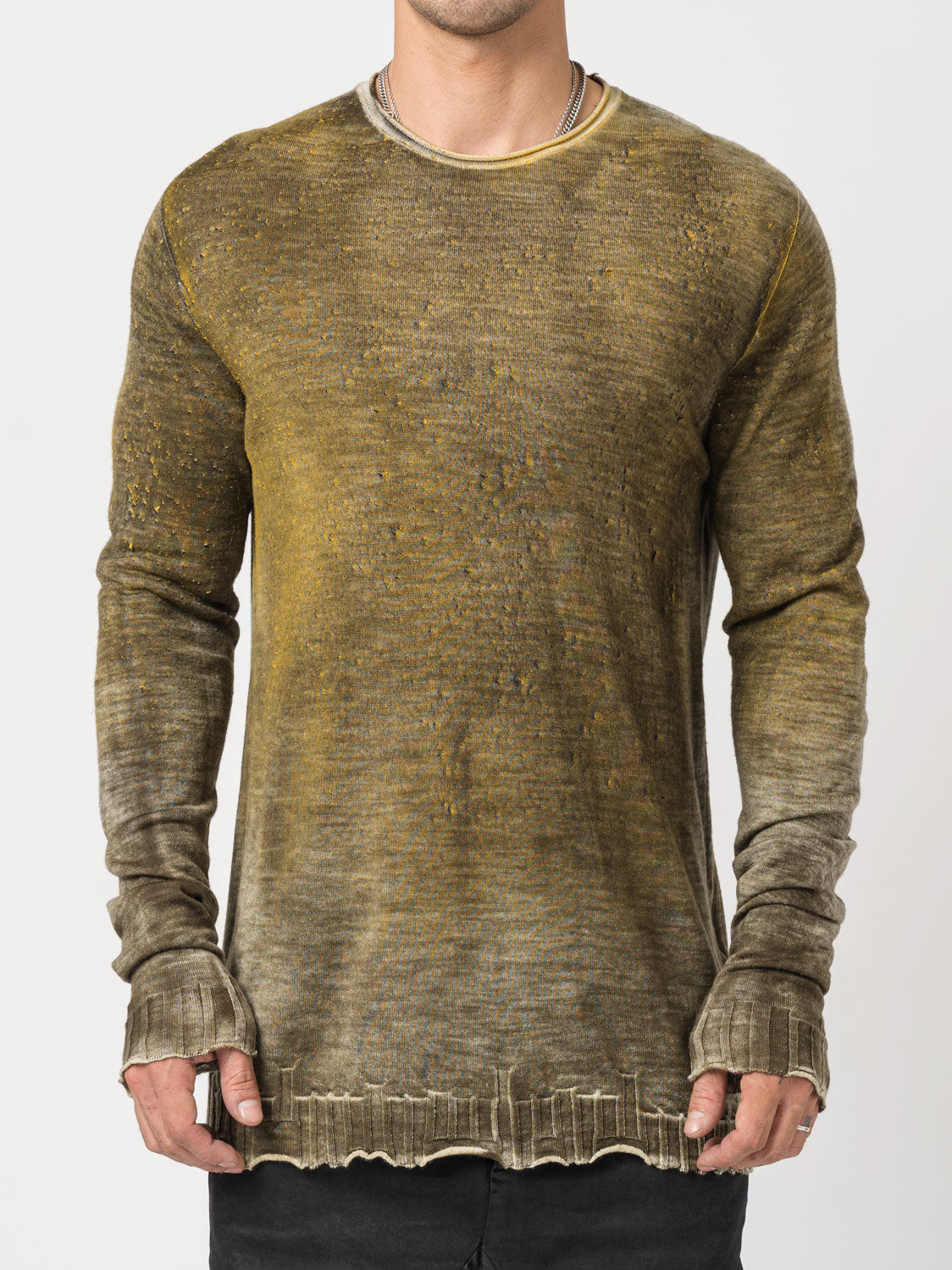 Rubber Thin Wool Sweater - INN7