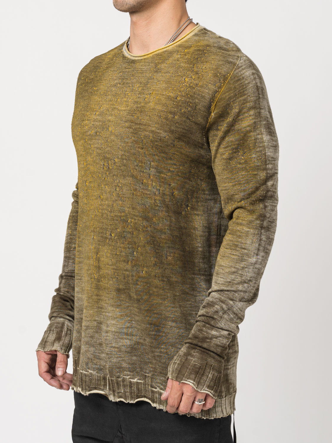 Rubber Thin Wool Sweater - INN7