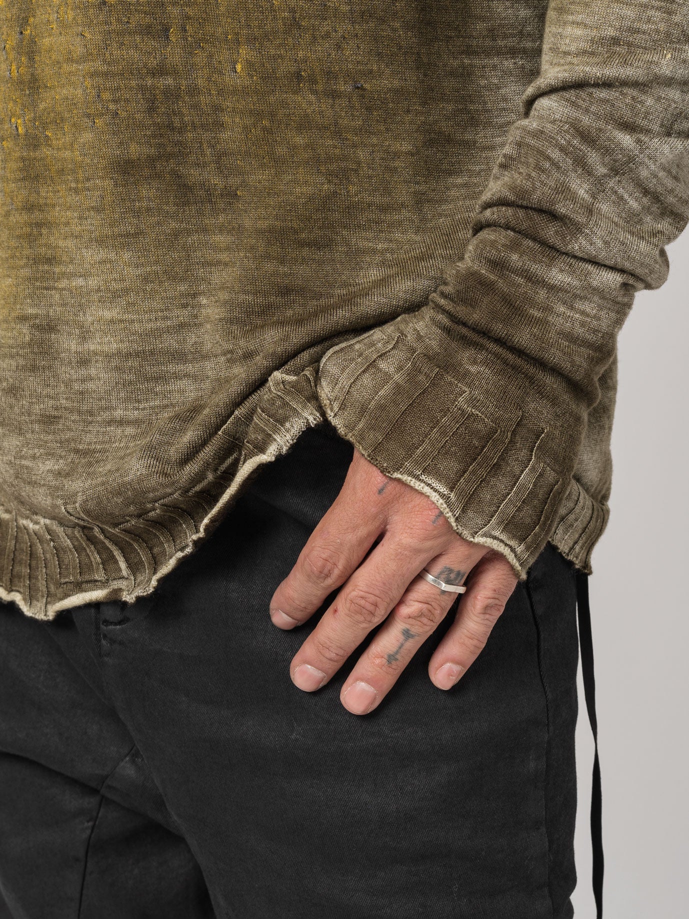 Rubber Thin Wool Sweater - INN7